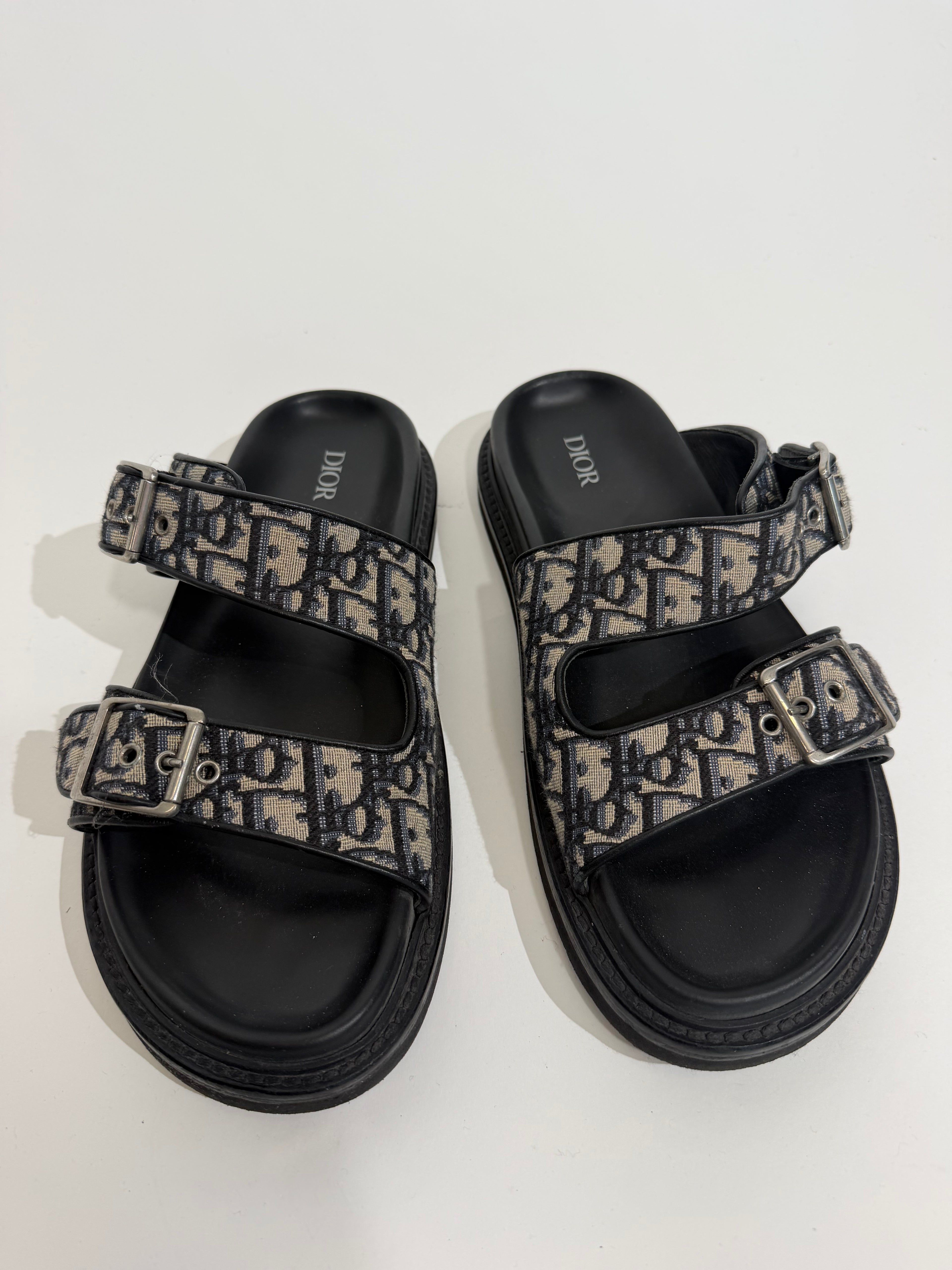 DIOR OBLIQUE AQUA SANDAL - UK 8 (42) | PRE OWNED