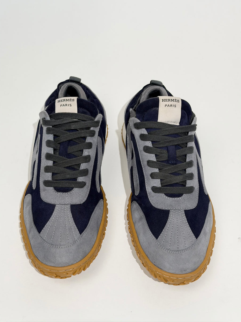 HERMES JET TRAINER NAVY/BLUE - UK 8.5 (Fits 9) | PRE OWNED