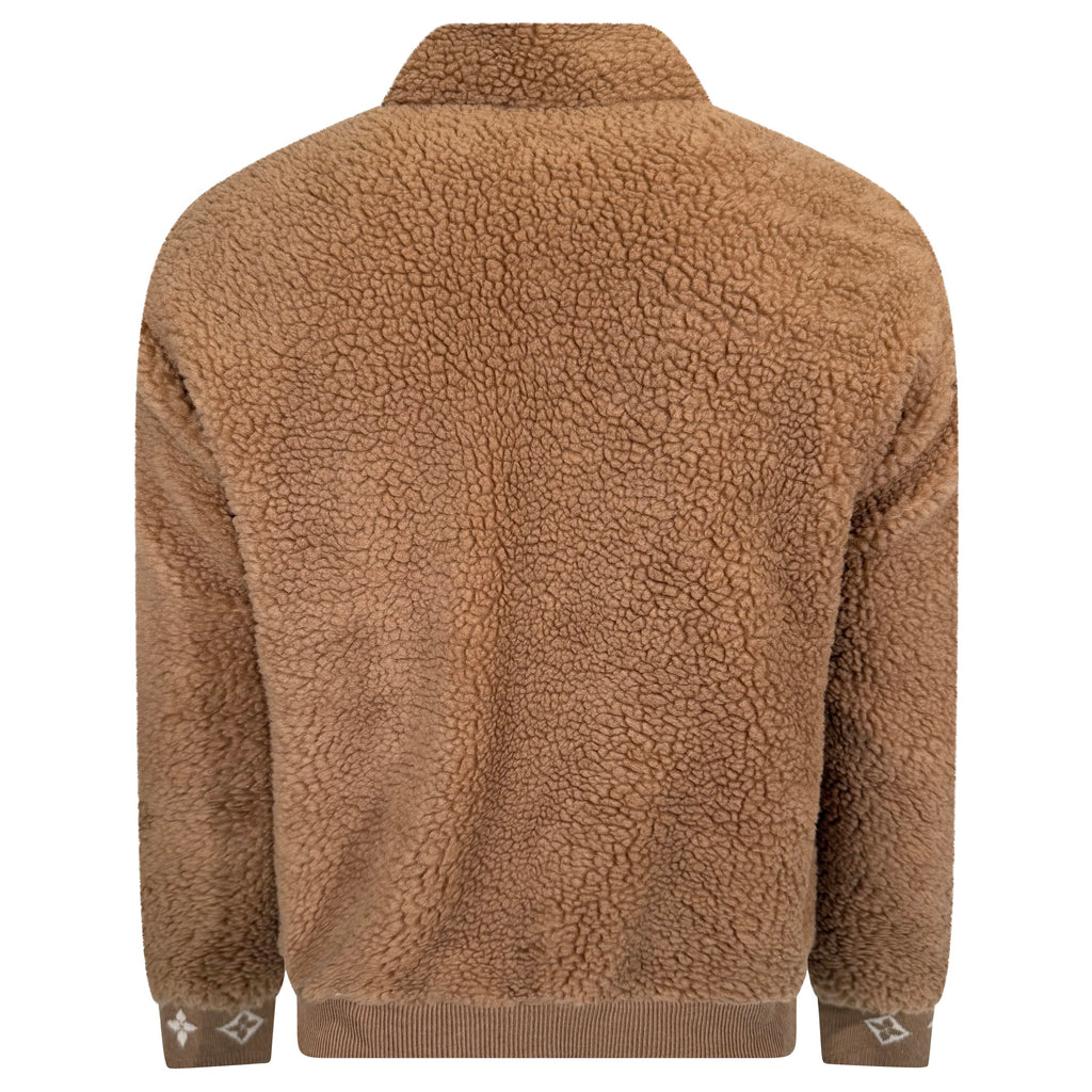 LOUIS VUITON BEIGE FLEECE BLOUSON MONOGRAM - XL | PRE OWNED