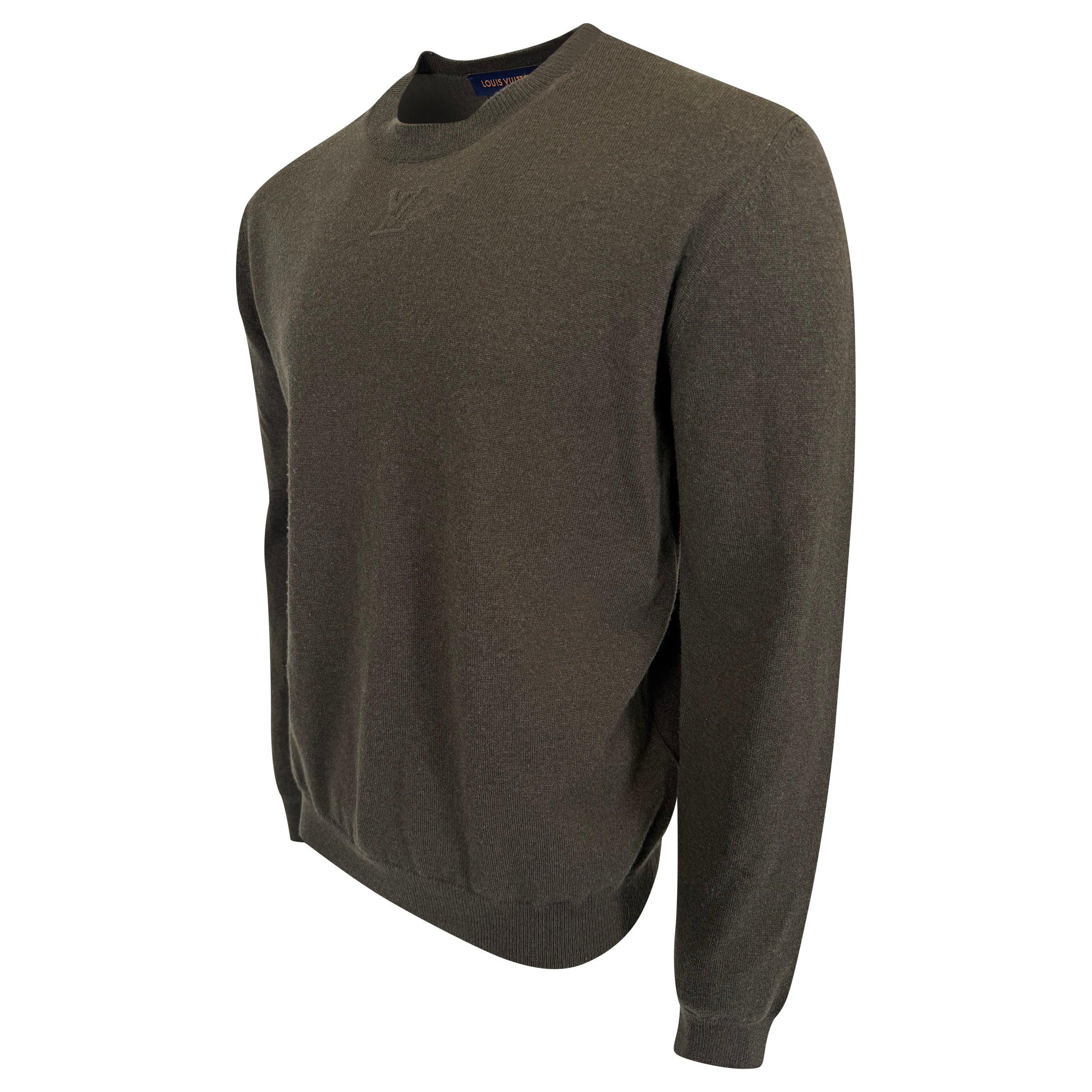 LOUIS VUITTON CASHMERE SWEATSHIRT KHAKI - XL (Fits Large) | PRE OWNED