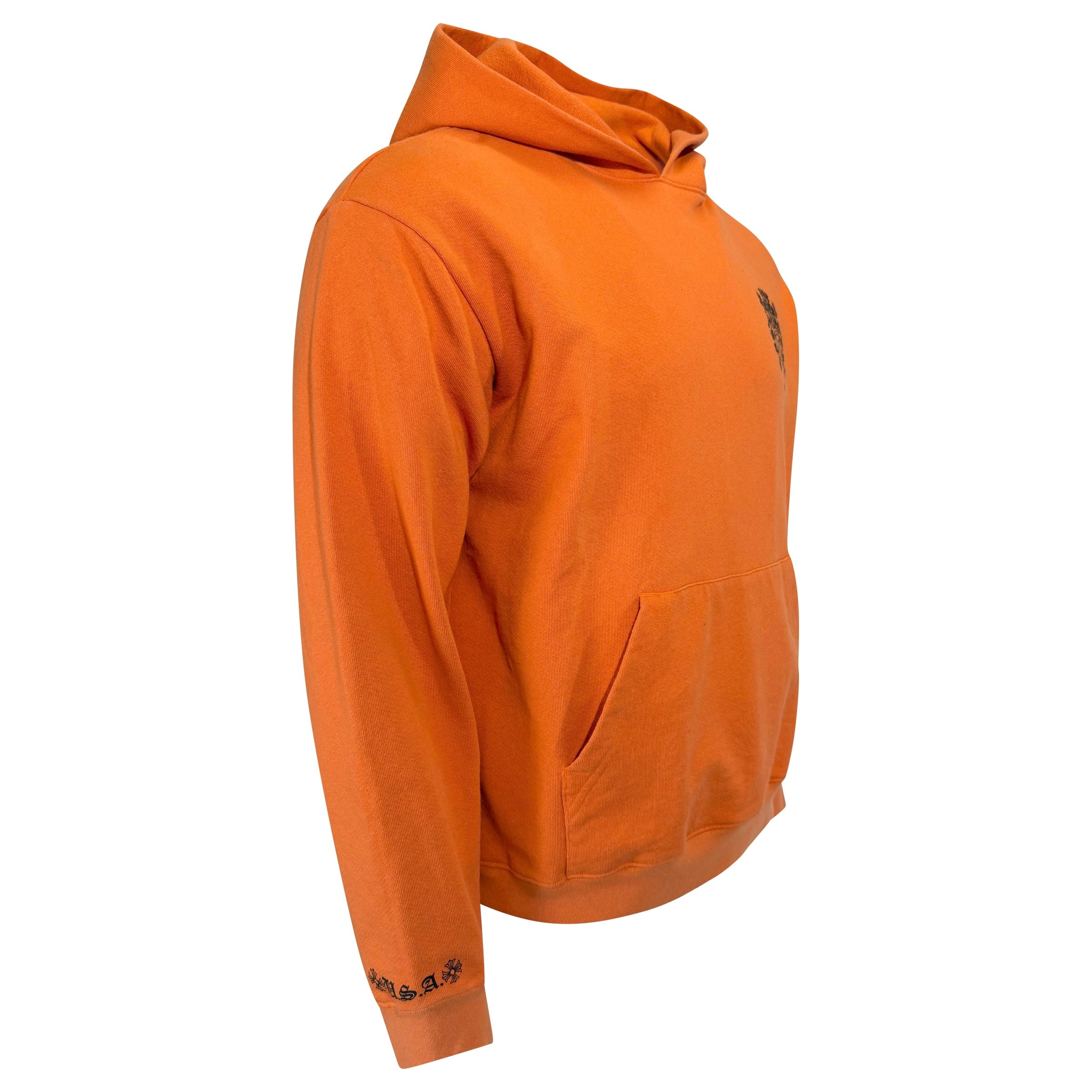 CHROME HEARTS ORANGE HOODIE - XL (Fits Large) | PRE OWNED