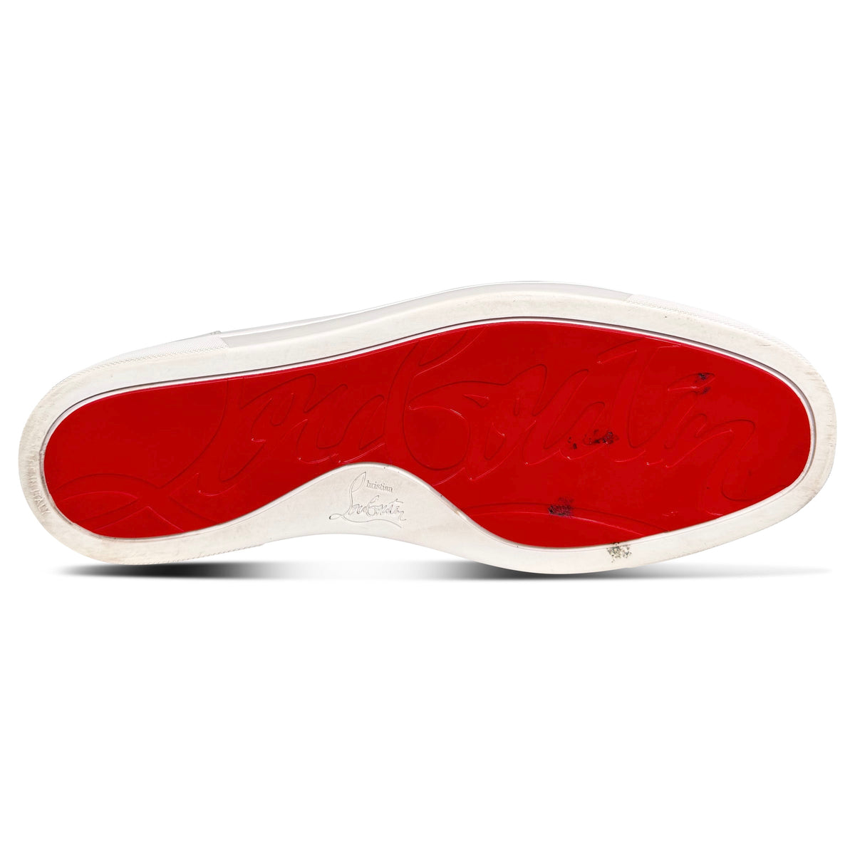 CHRISTIAN LOUBOUTIN JUNIOR CALF WHITE - UK 10.5 (Fits 11) | PRE OWNED