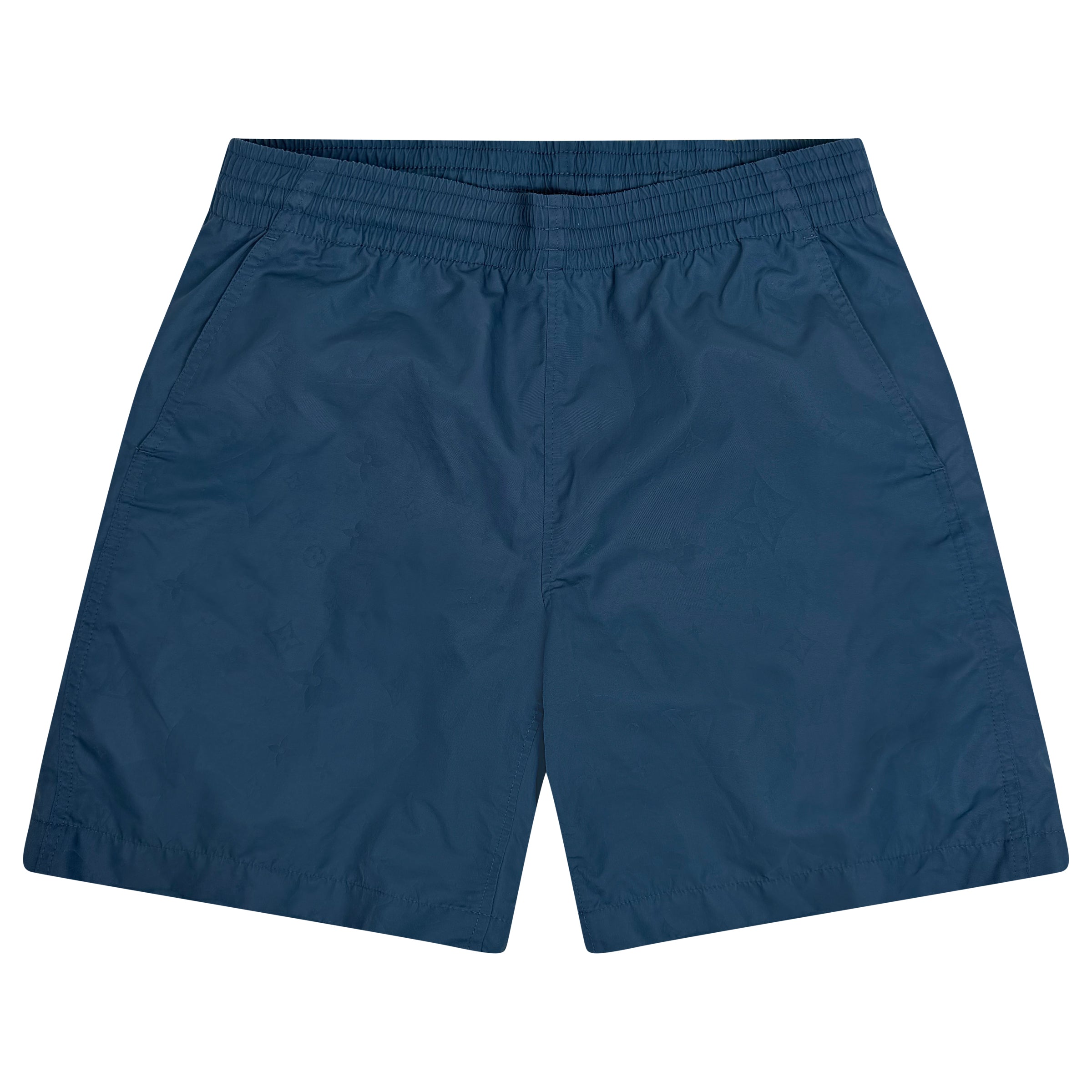 LOUIS VUITTON BLUE MONOGRAM SWIM SHORTS - SMALL (Fit MEDIUM) | PRE OWNED