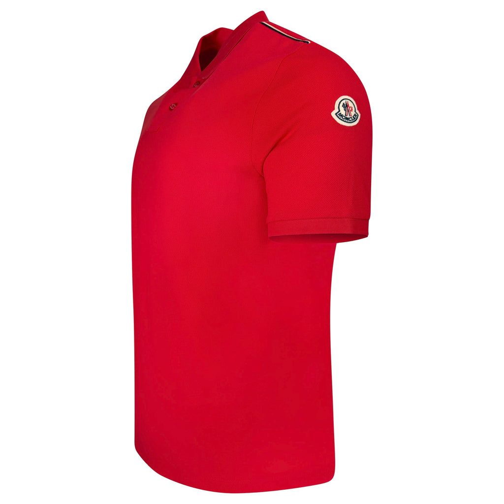 MONCLER RED LOGO POLO - LARGE | NEW
