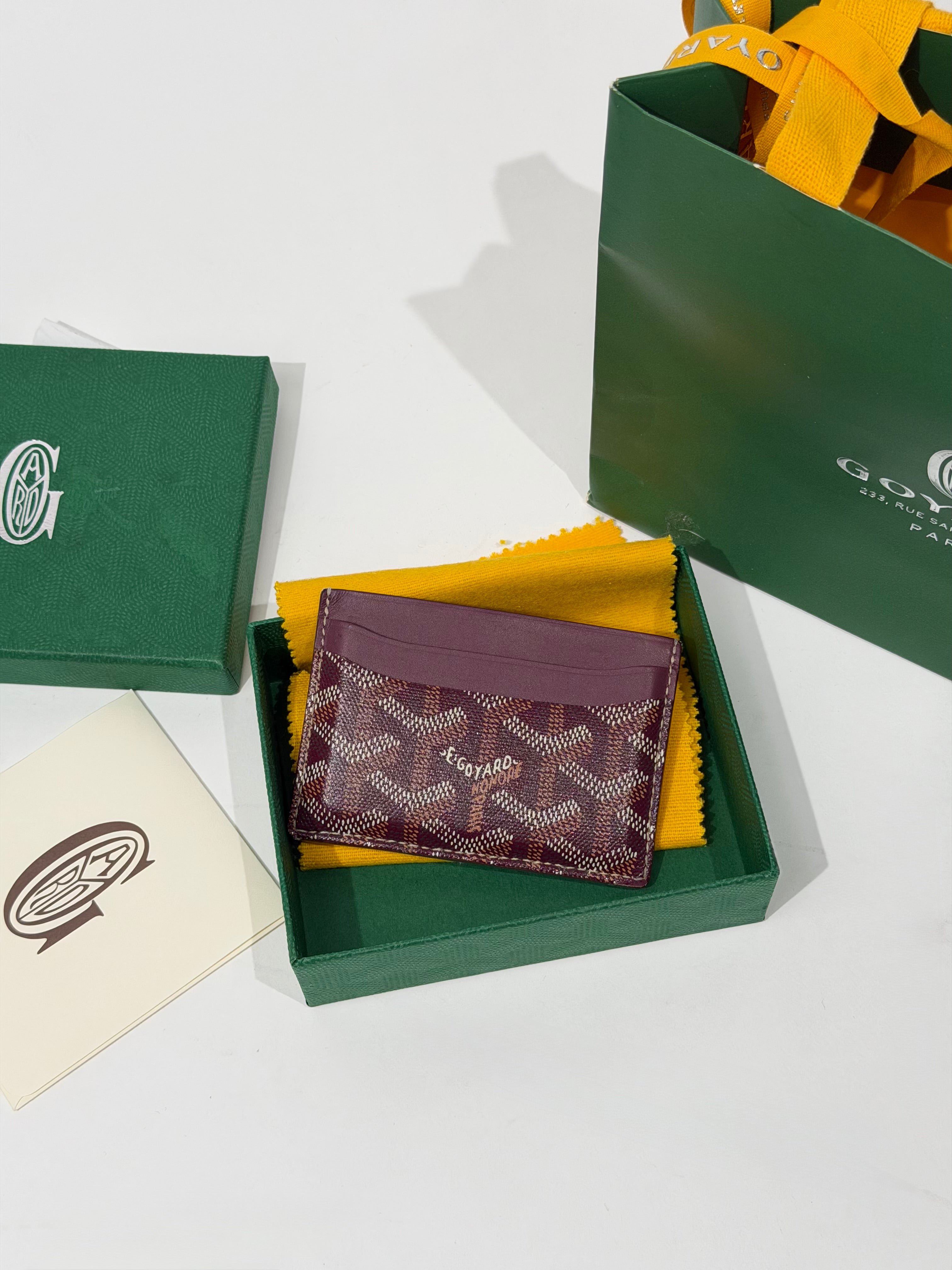 GOYARD BURGUNDY CARD HOLDER | PRE OWNED