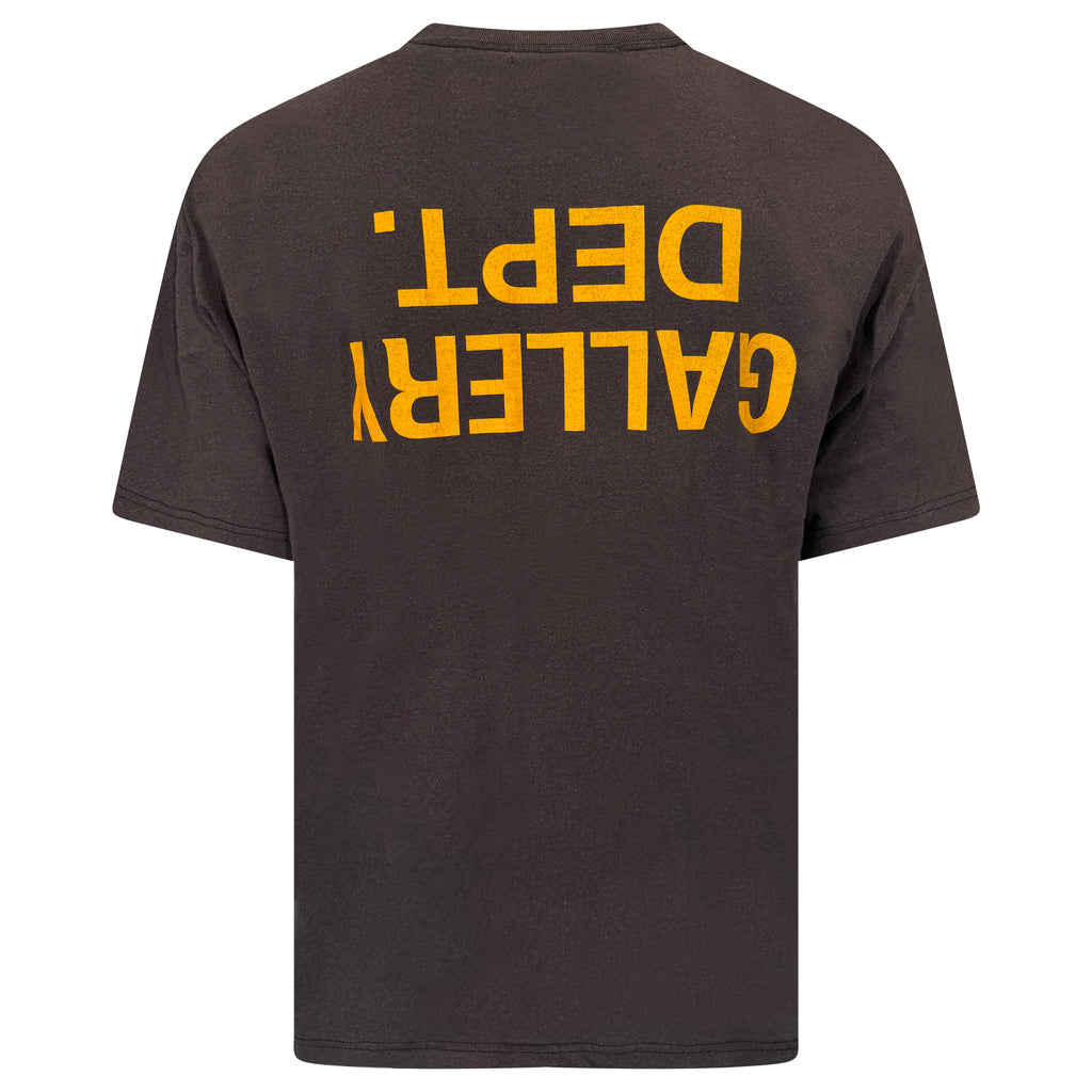 GALLERY DEPT GREY / YELLOW T SHIRT - XL | PRE OWNED