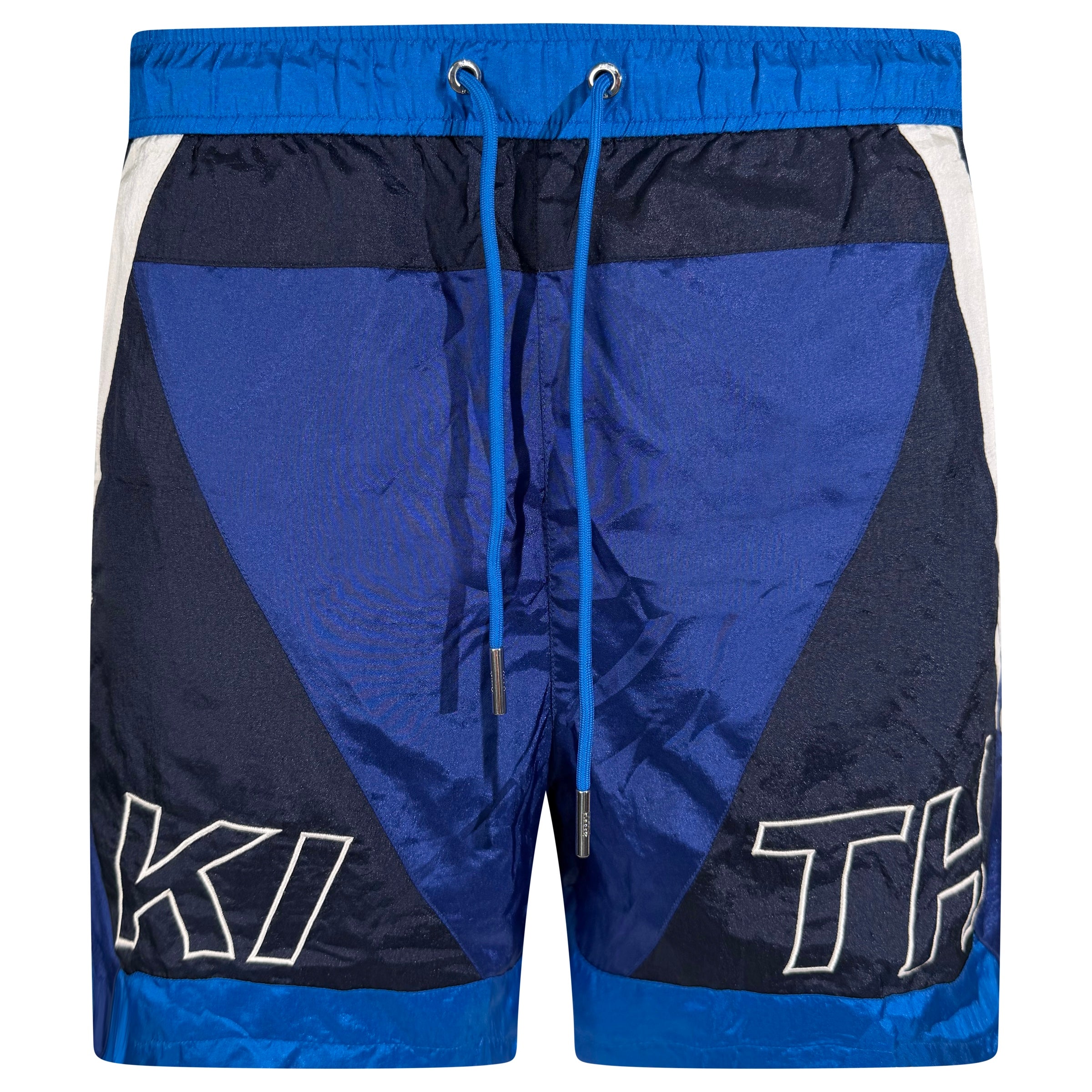 KITH NYLON NAVY TURBO SHORTS - LARGE | PRE OWNED