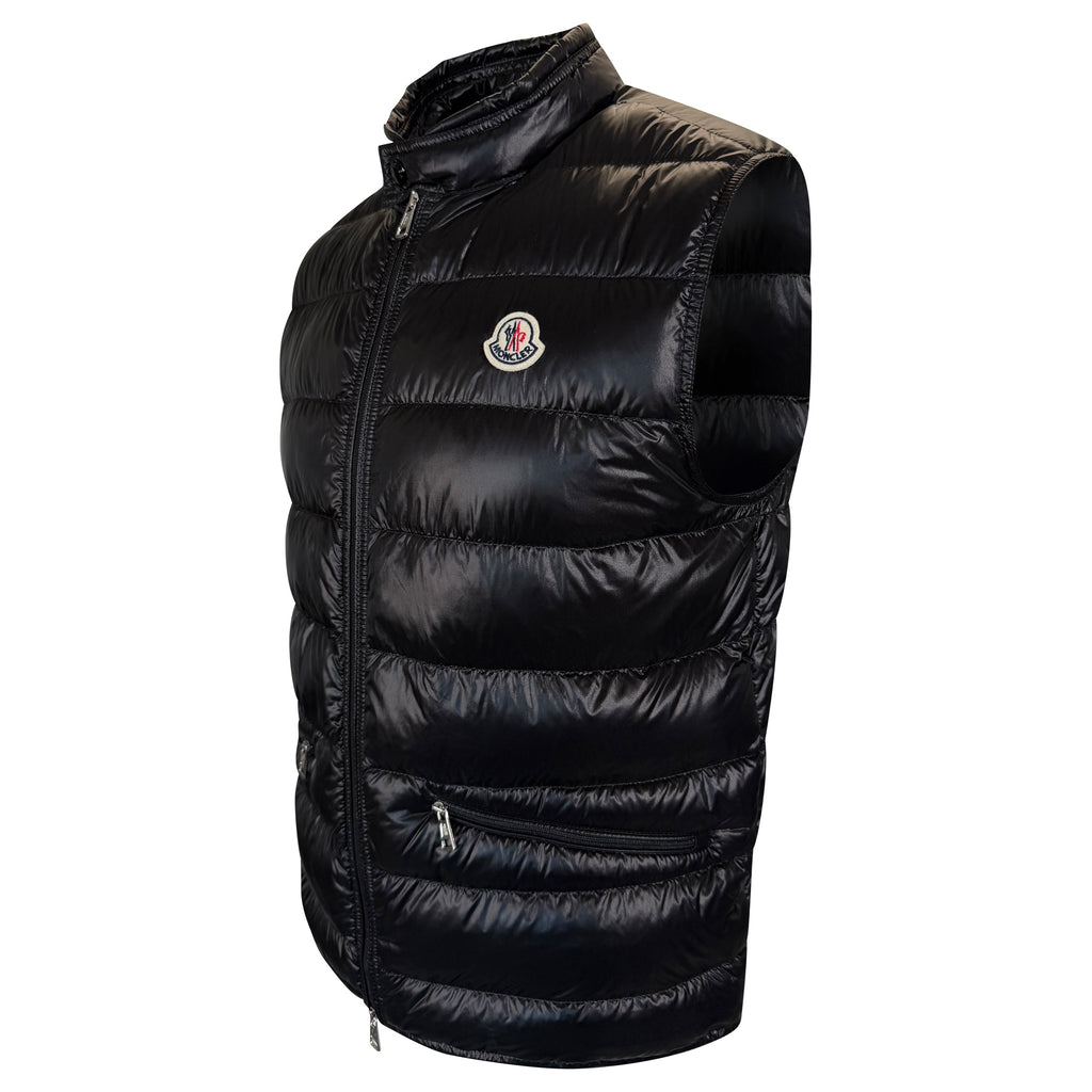 MONCLER BLACK GILET - SIZE 4 (Fits Medium) | PRE OWNED
