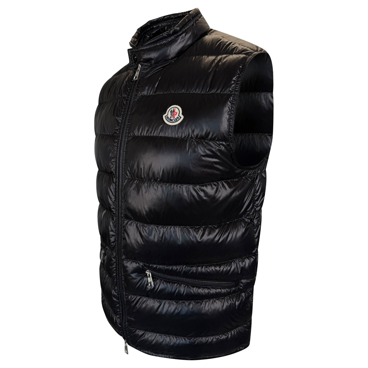 MONCLER BLACK GILET - SIZE 4 (Fits Medium) | PRE OWNED
