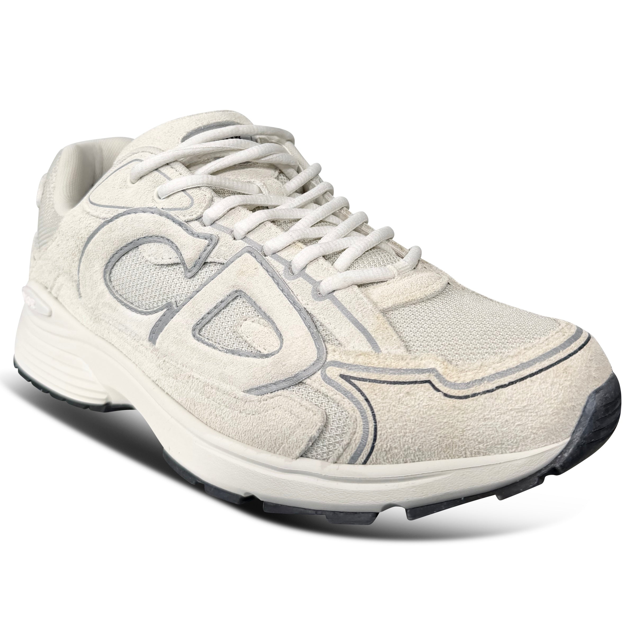 DIOR B30 COUNTDOWN TRAINER WHITE ERCU SUEDE - UK 9 | PRE OWNED