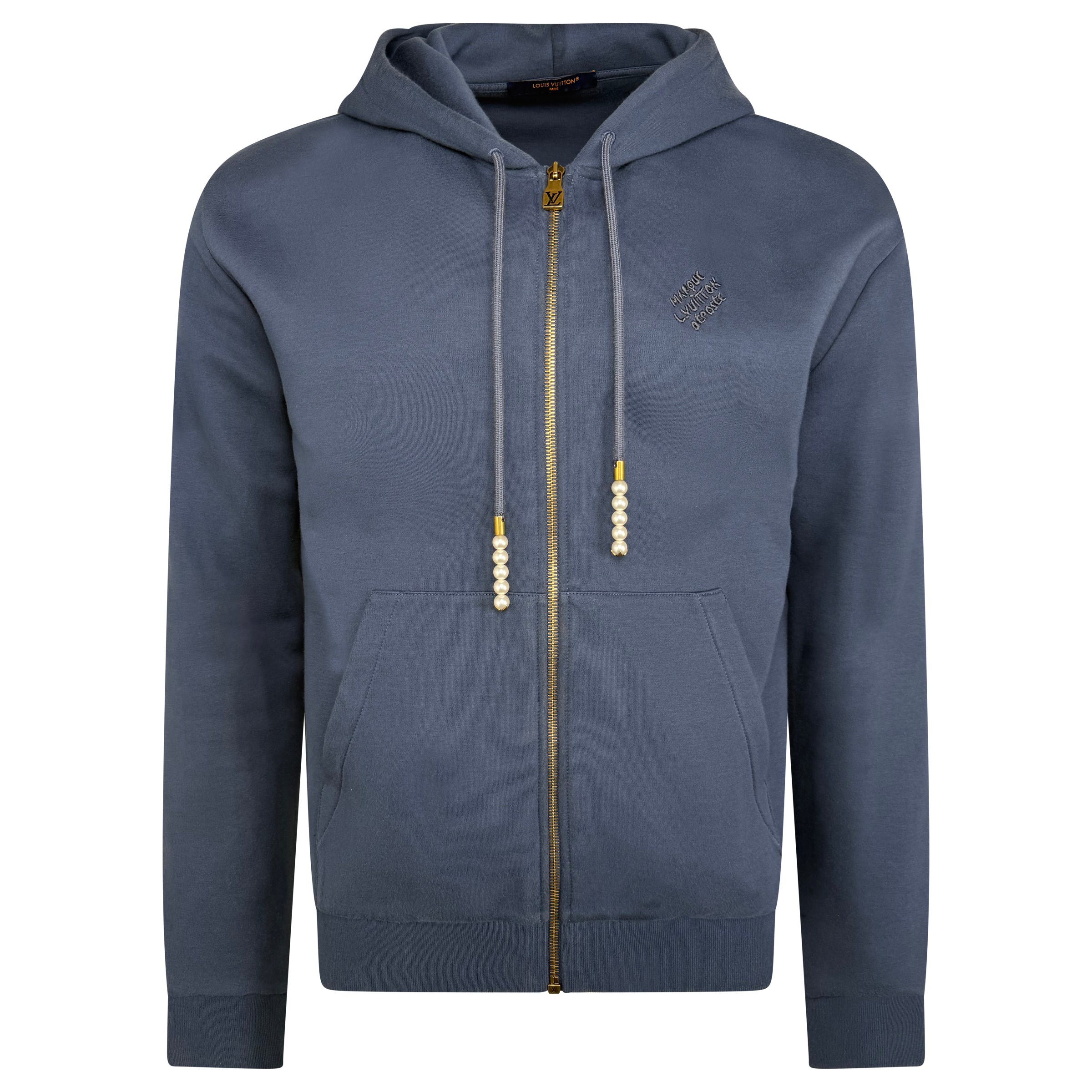LOUIS VUITTON BLUE MARQUE DEPOSEE TRACK JACKET - LARGE