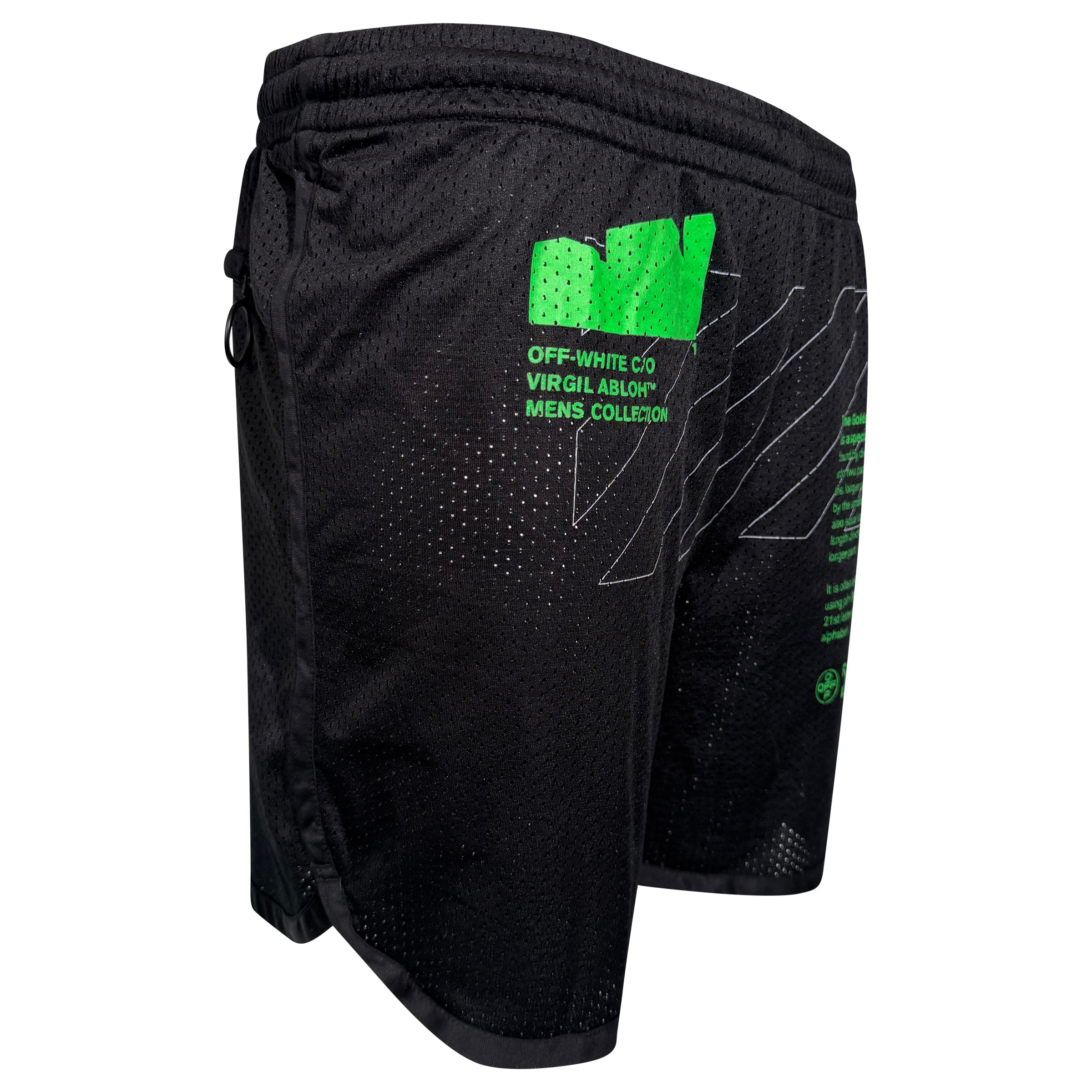 OFF WHITE BLACK MESH SHORTS - XL | PRE OWNED