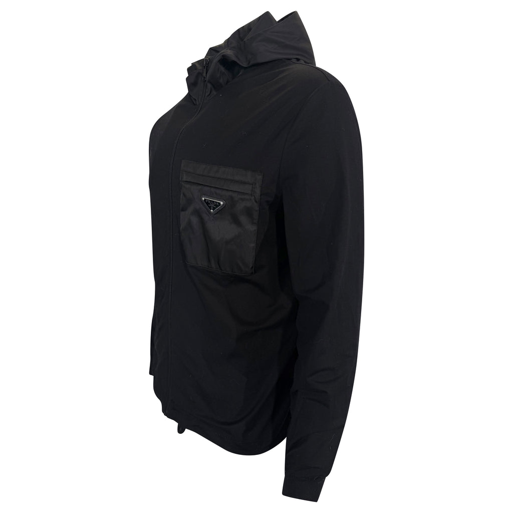 PRADA BLACK PLAQUE JACKET - XL (Fits Large)| PRE OWNED