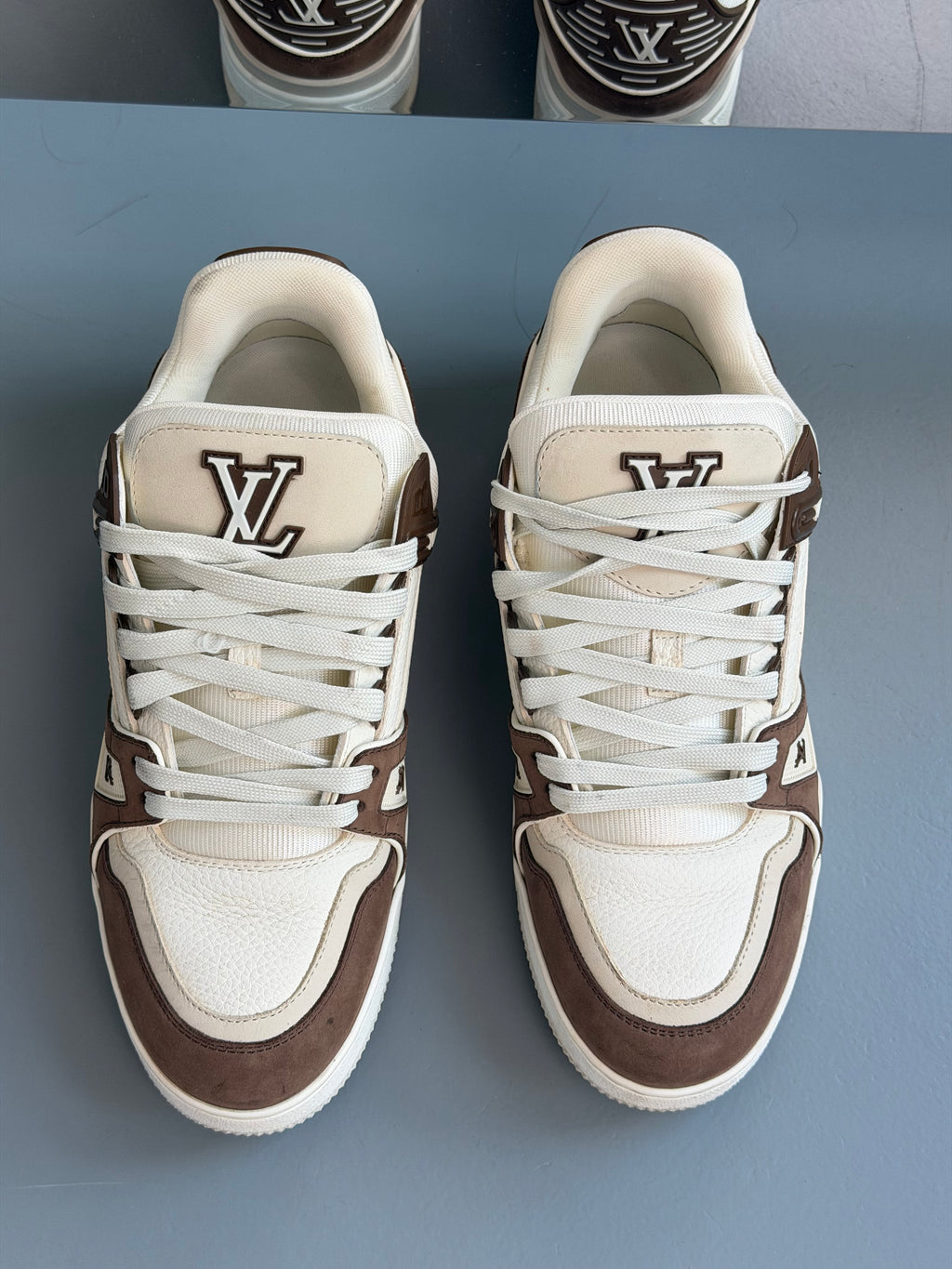 LOUIS VUITTON MOCHA LV TRAINER - UK 6.5 (Fit 7.5) | PRE OWNED