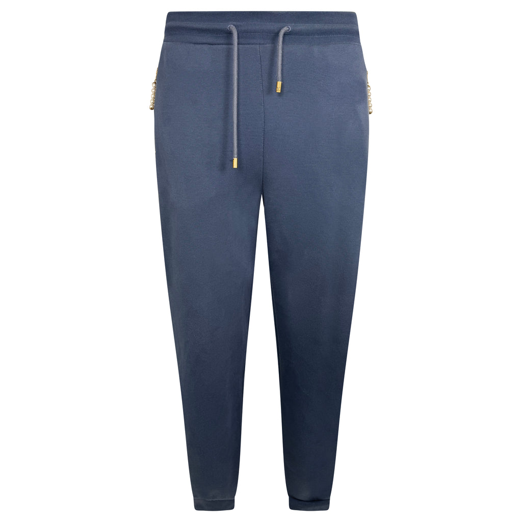 LOUIS VUITTON BLUE MARQUE DEPOSEE TRACK PANTS - LARGE