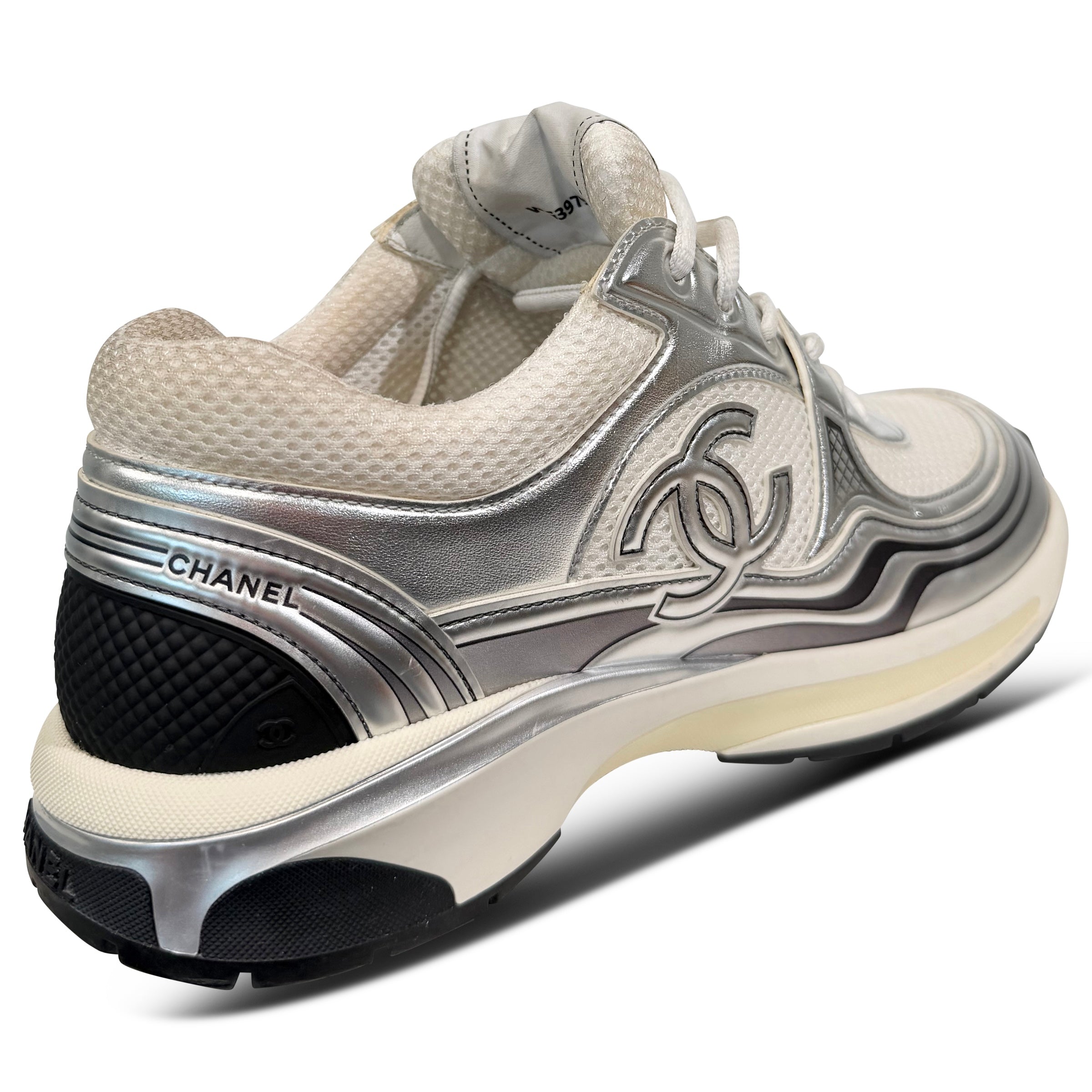 CHANEL BEIGE / GOLD RUNNER SNEAKER - UK 7 (41) | PRE OWNED