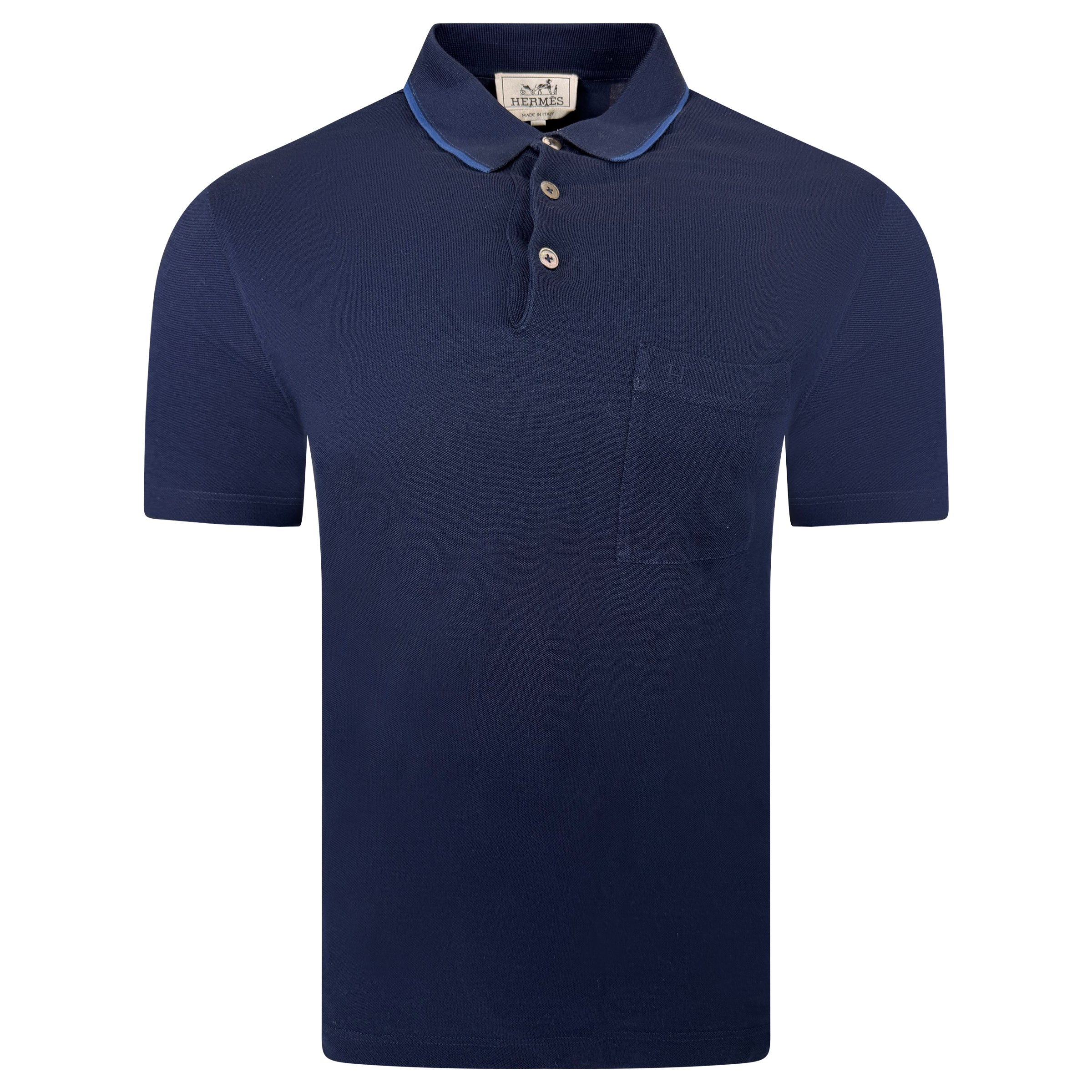 HERMES NAVY POLO SHIRT - LARGE | PRE OWNED