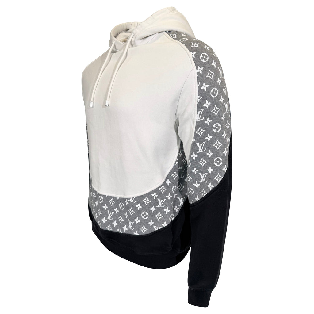 LOUIS VUITTON CIRCLE MONOGRAM WHITE HOODIE - MEDIUM | PRE OWNED