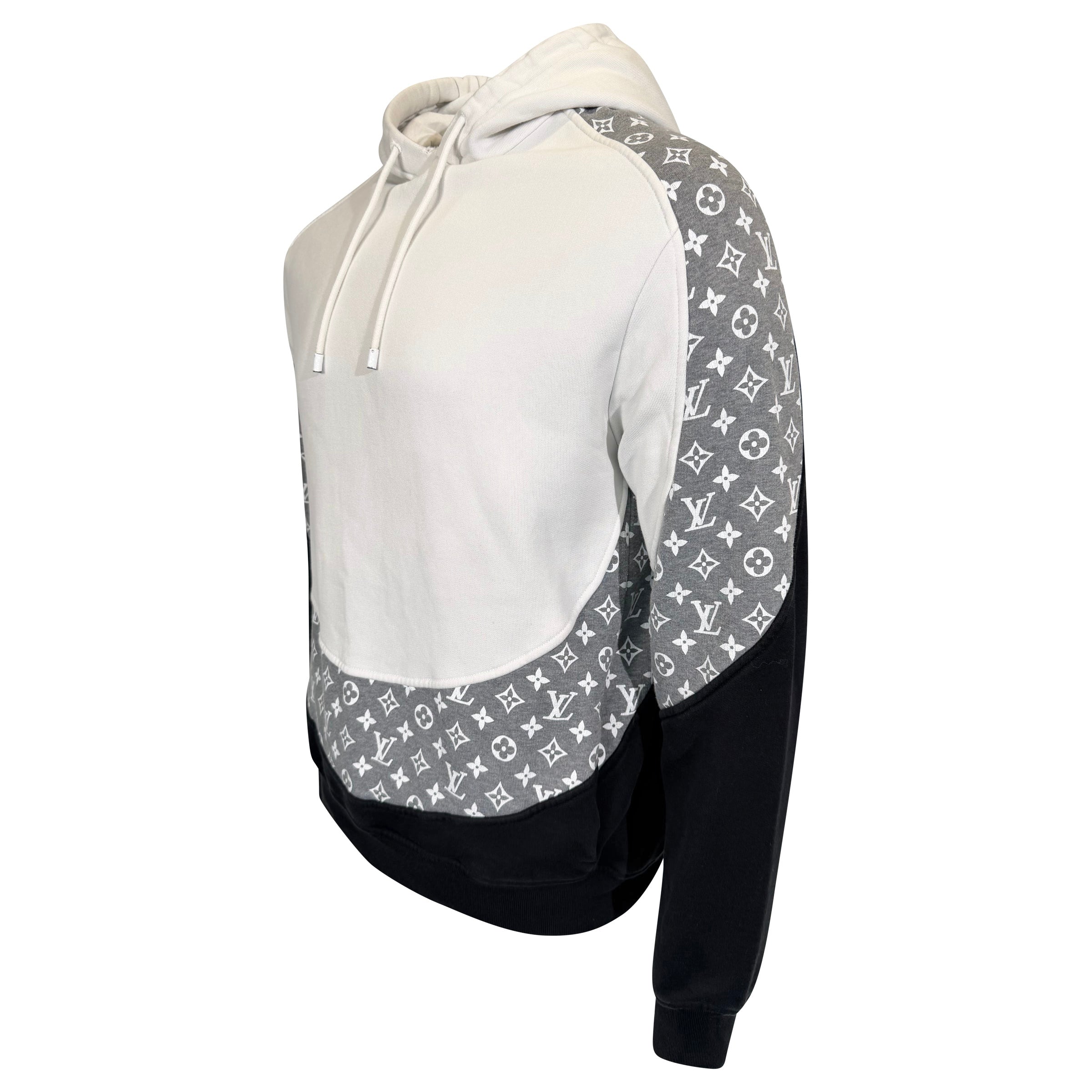 LOUIS VUITTON CIRCLE MONOGRAM WHITE HOODIE - MEDIUM | PRE OWNED