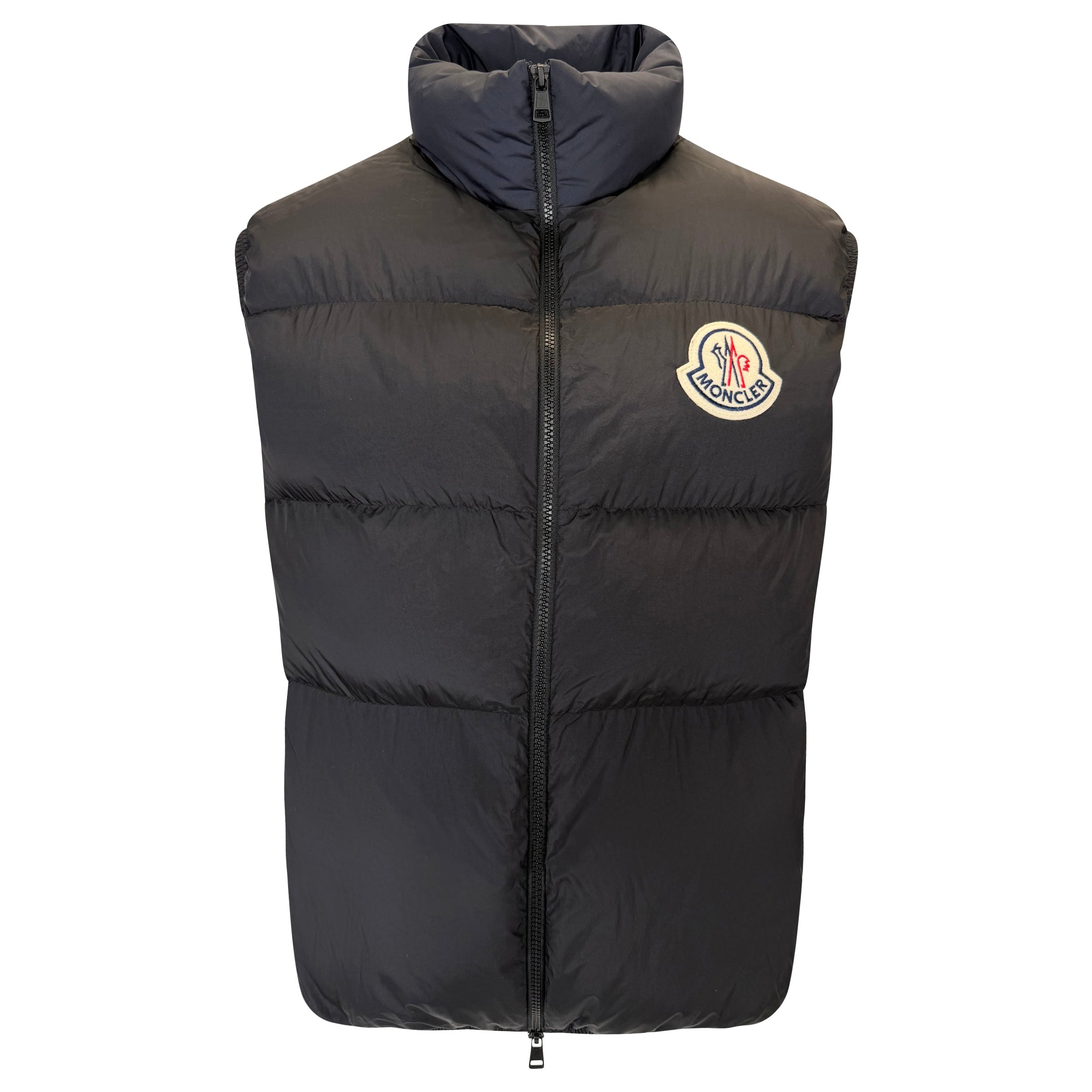 MONCLER BLACK / NAVY GILET - SIZE 2 (Fits L) | PRE OWNED