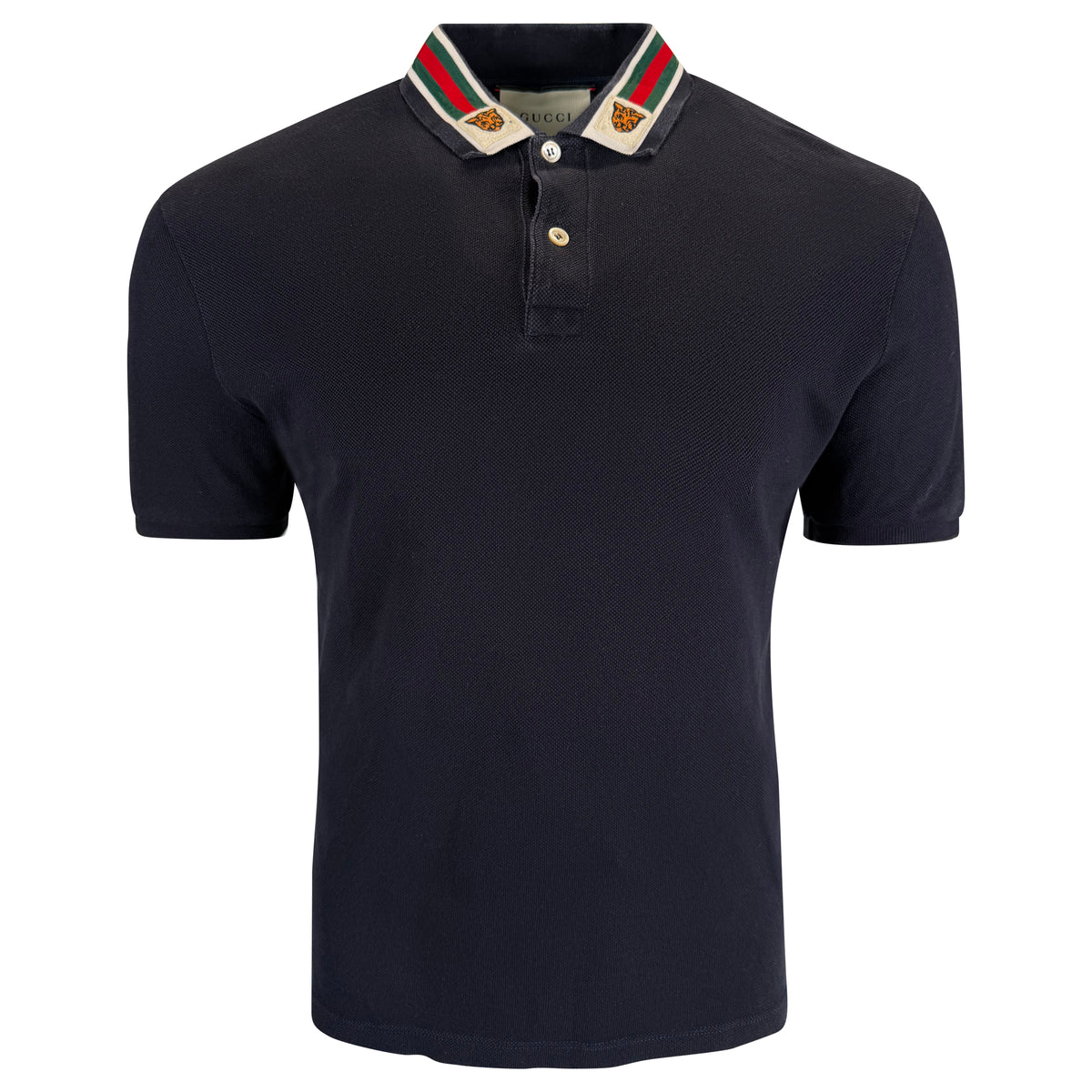 GUCCI POLO SHIRT NAVY - XL (Fits Medium) | PRE OWNED