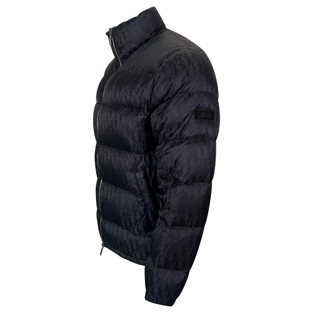 DIOR JACQUARD OBLIQUE COAT NAVY - XL (52) | PRE OWNED