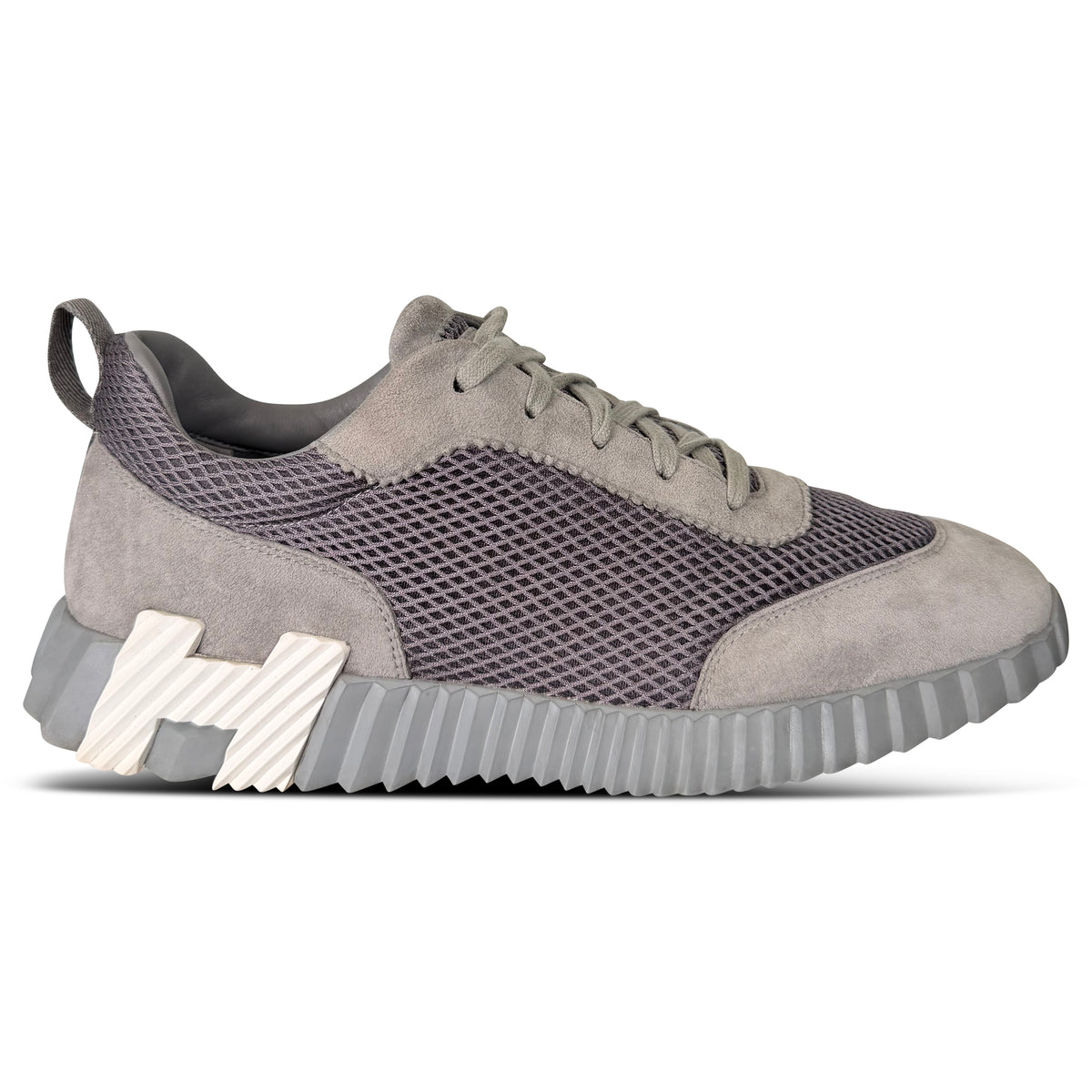 HERMES BOUNCING GREY TRAINER - UK 9 | PRE OWNED