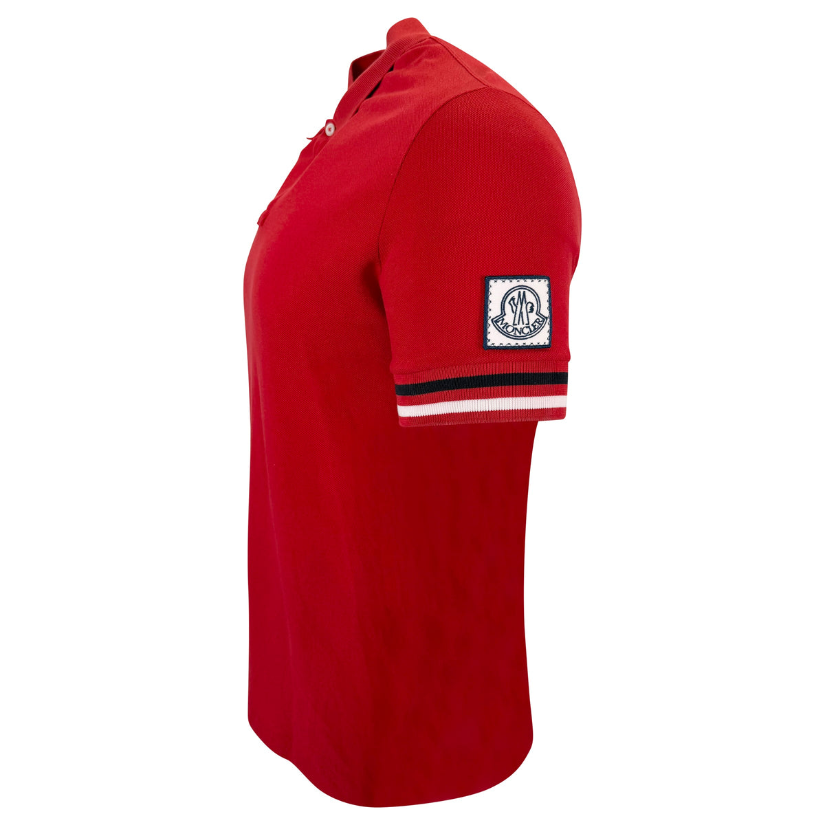 MONCLER MAGLIA RED LOGO POLO - XL | PRE OWNED