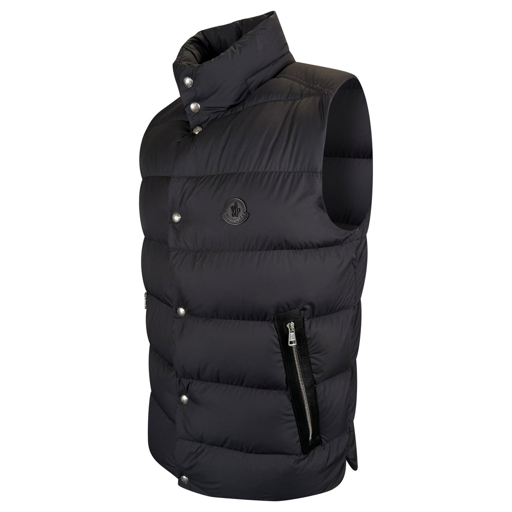 MONCLER NAVY HERNIAIRE DOWN GILET - SIZE 3 (M/L) | PRE OWNED