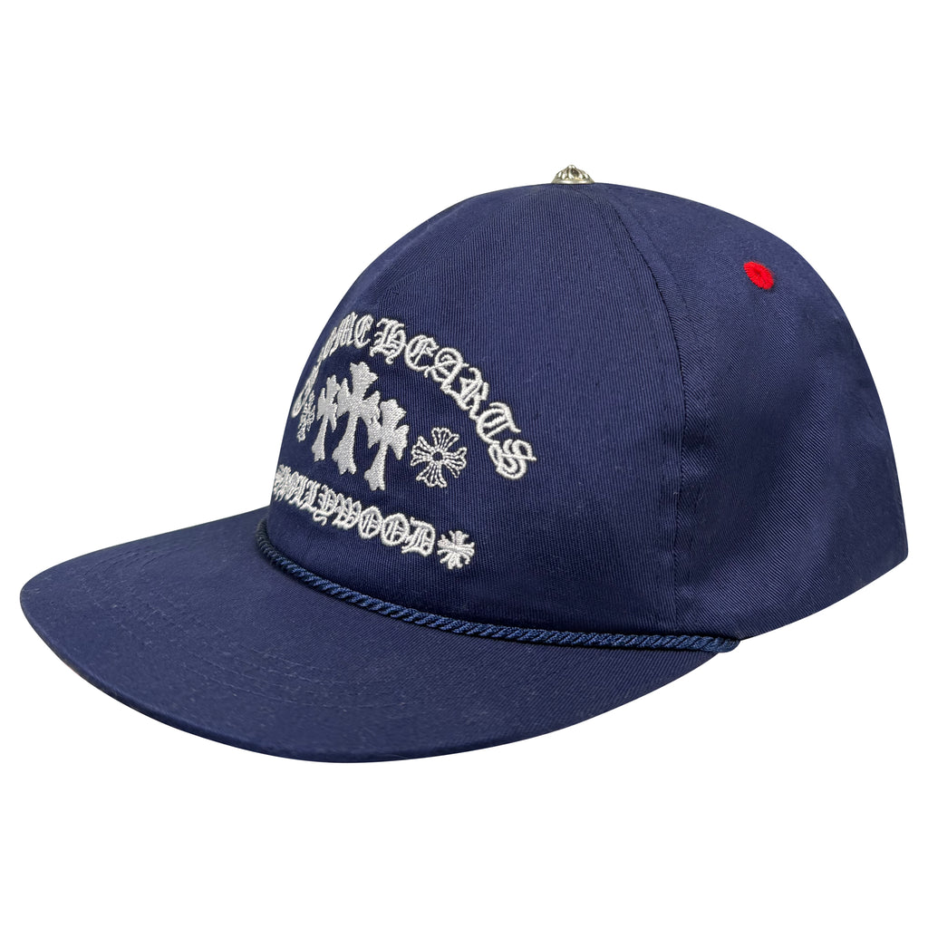 CHROME HEARTS TRIPLE CROSS TRUCKER CAP NAVY