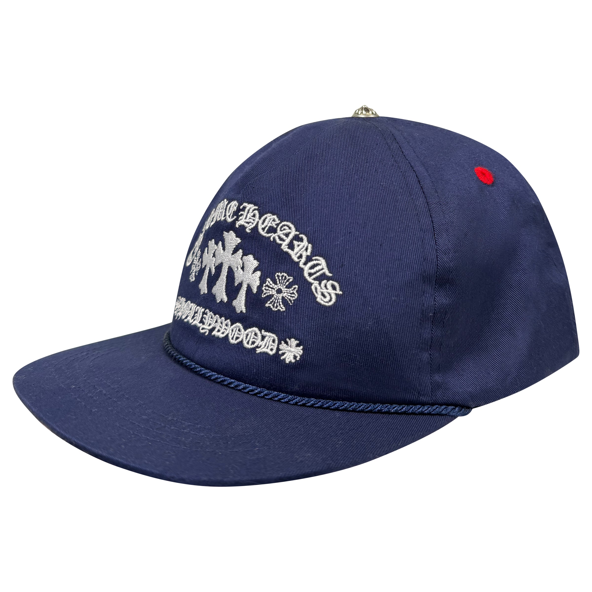 CHROME HEARTS TRIPLE CROSS TRUCKER CAP NAVY