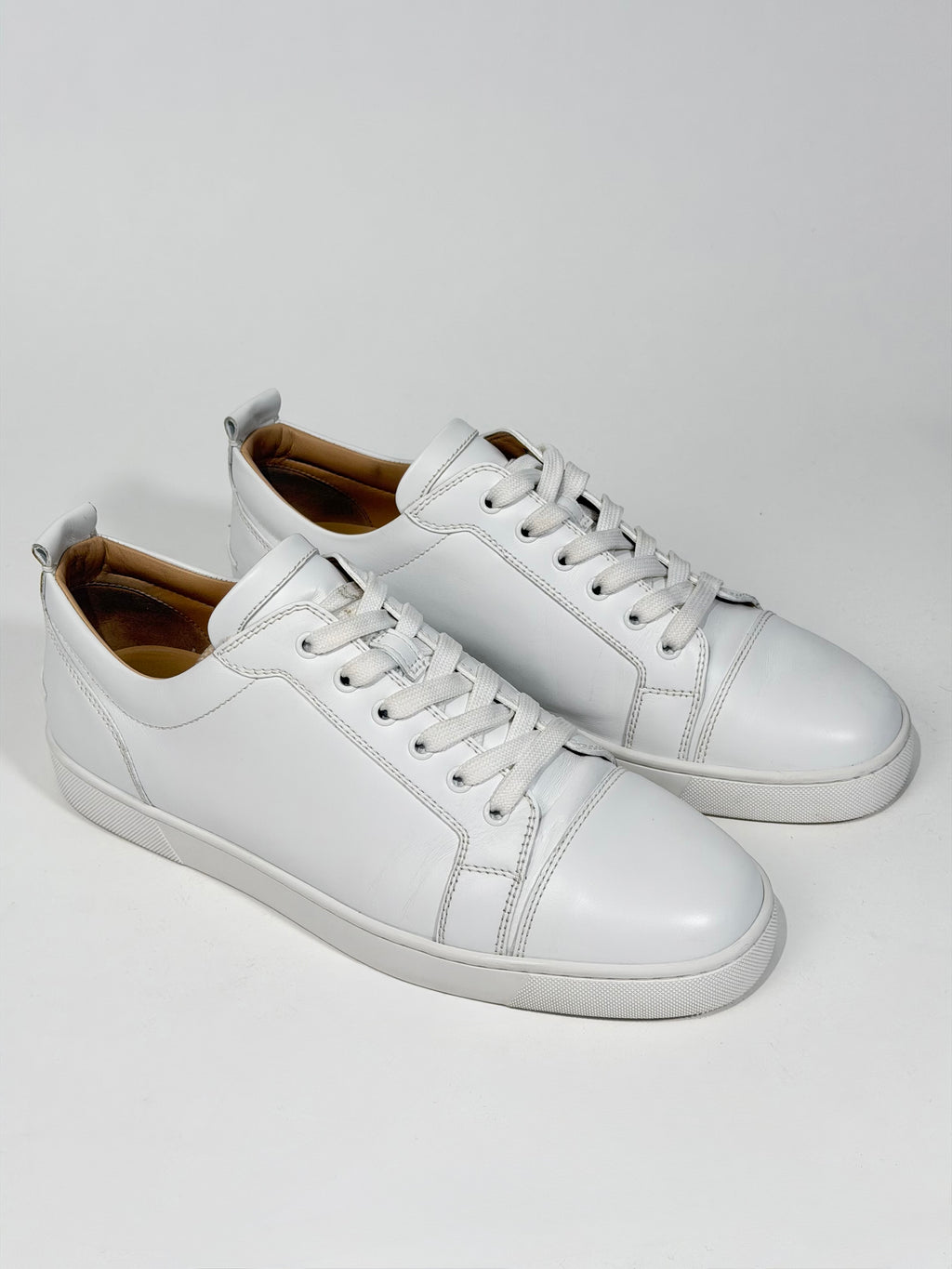 CHRISTIAN LOUBOUTIN JUNIOR CALF WHITE - UK 10.5 (Fits 11) | PRE OWNED