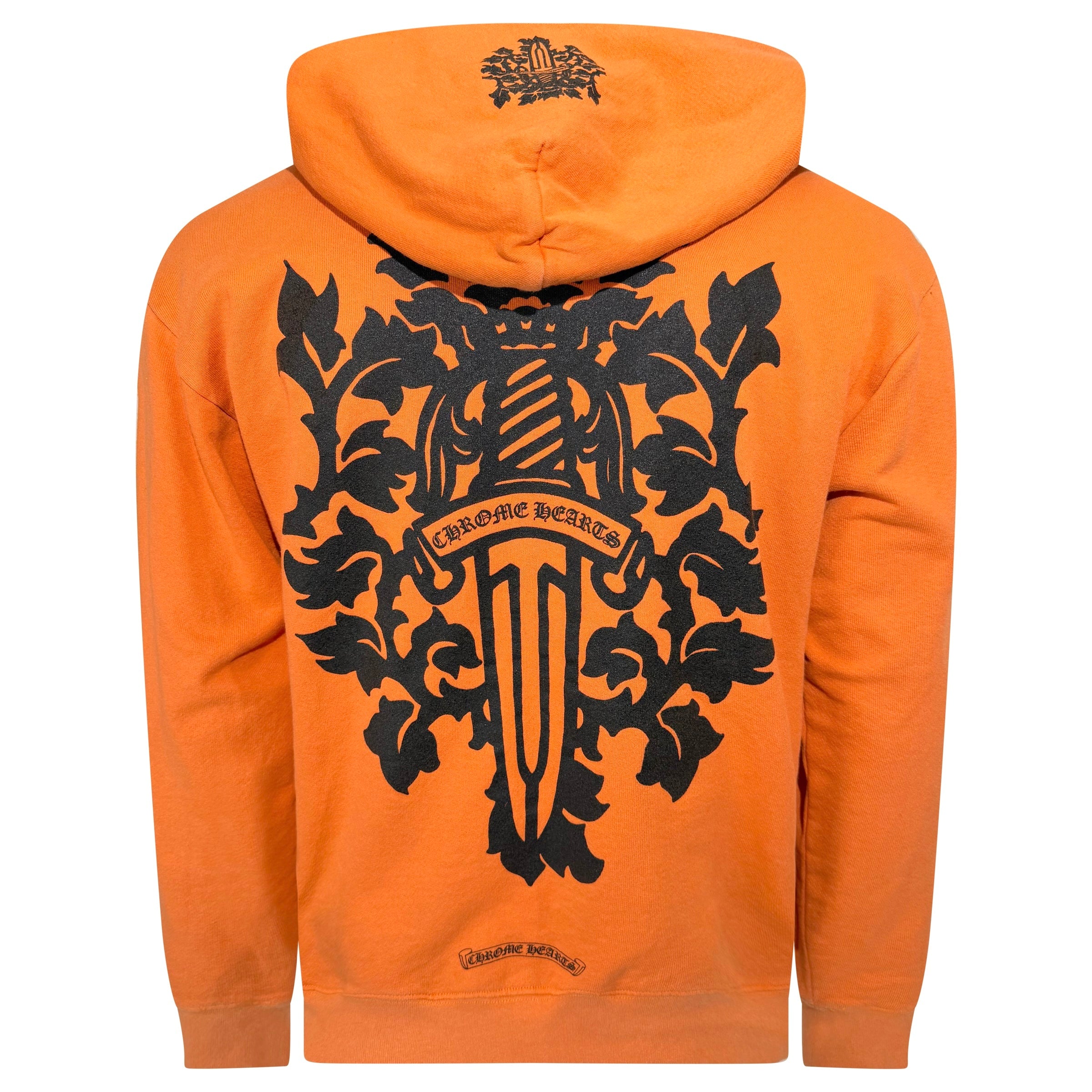CHROME HEARTS ORANGE HOODIE - XL (Fits Large) | PRE OWNED