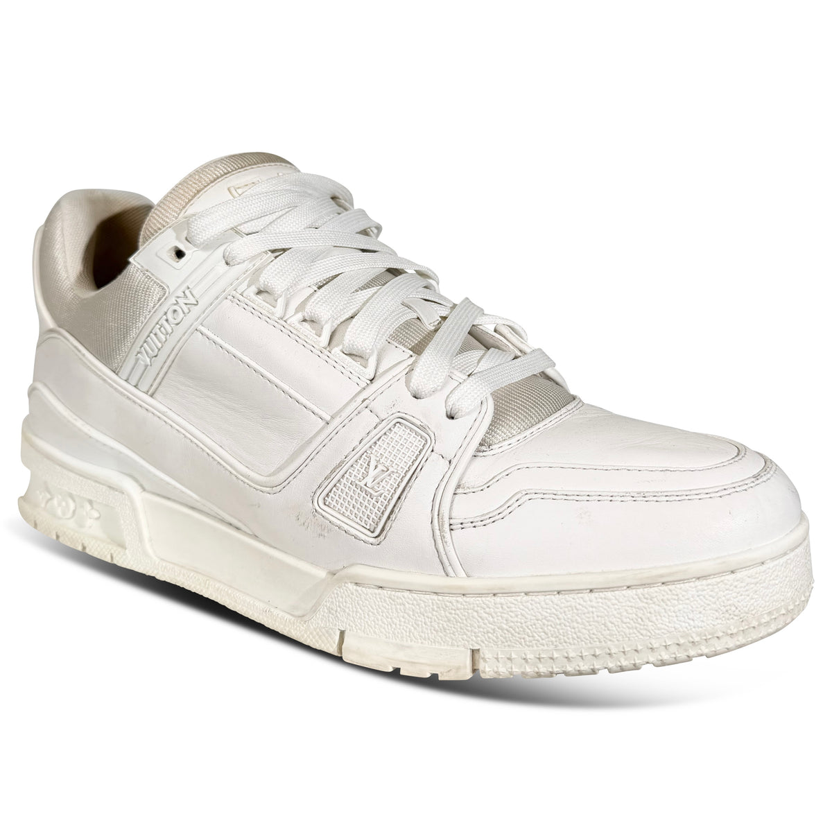 LOUIS VUITTON WHITE LV SNEAKER - UK 7 (Fit 8) | PRE OWNED