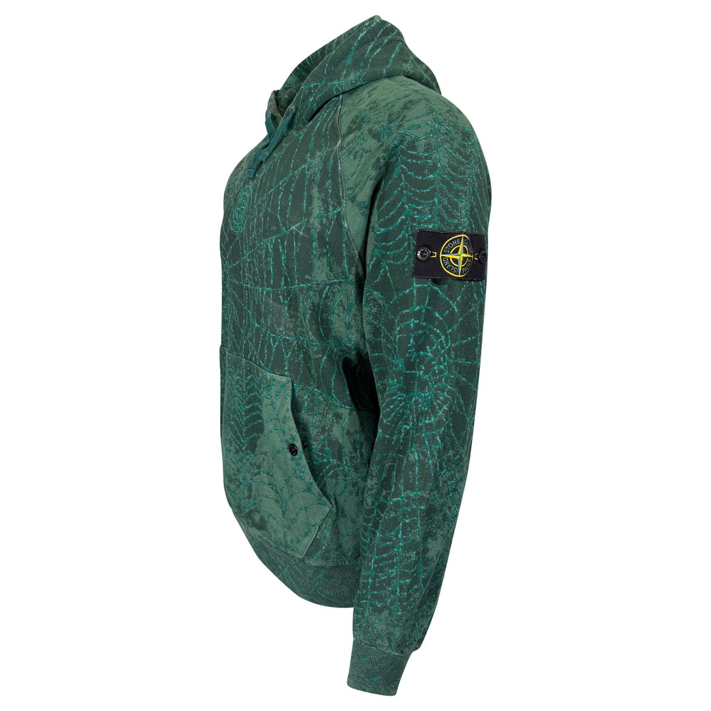 STONE ISLAND X SUPREME GREEN HOODIE - MEDIUM | PRE OWNED