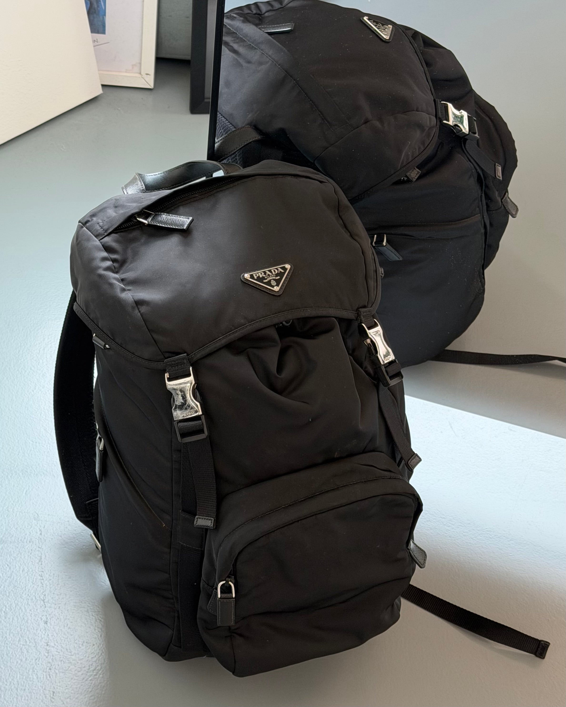 PRADA RE NYLON PLAQUE RUCKSACK