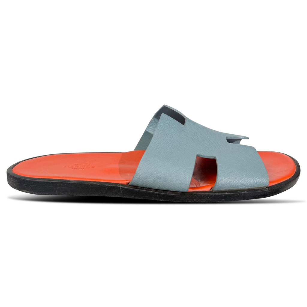 HERMES IZMIR SANDALS BLUE / ORANGE - UK 9 (Fit 8.5) | PRE OWNED