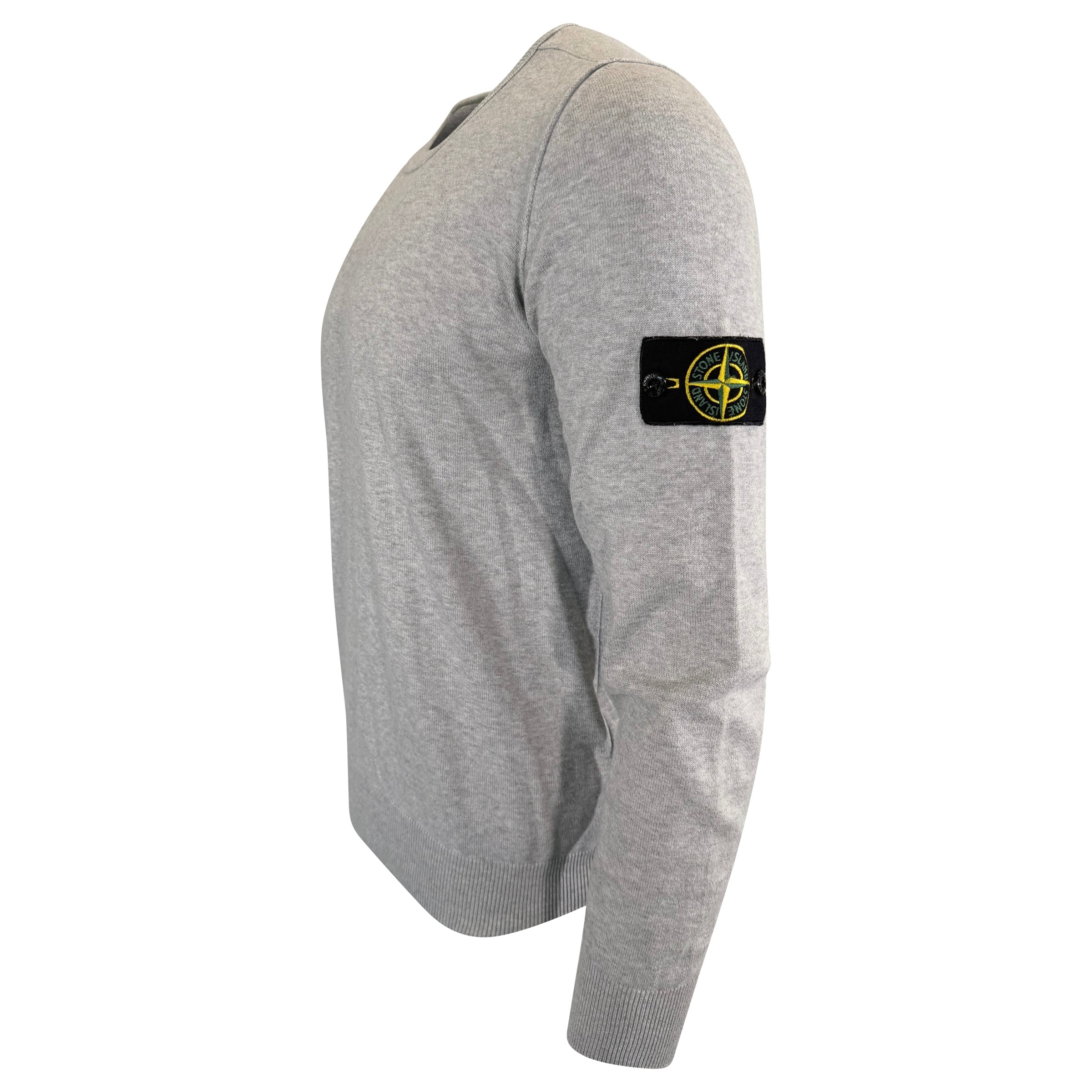 STONE ISLAND BADGE SWEATSHIRT GREY - MEDIUM | PRE OWNED