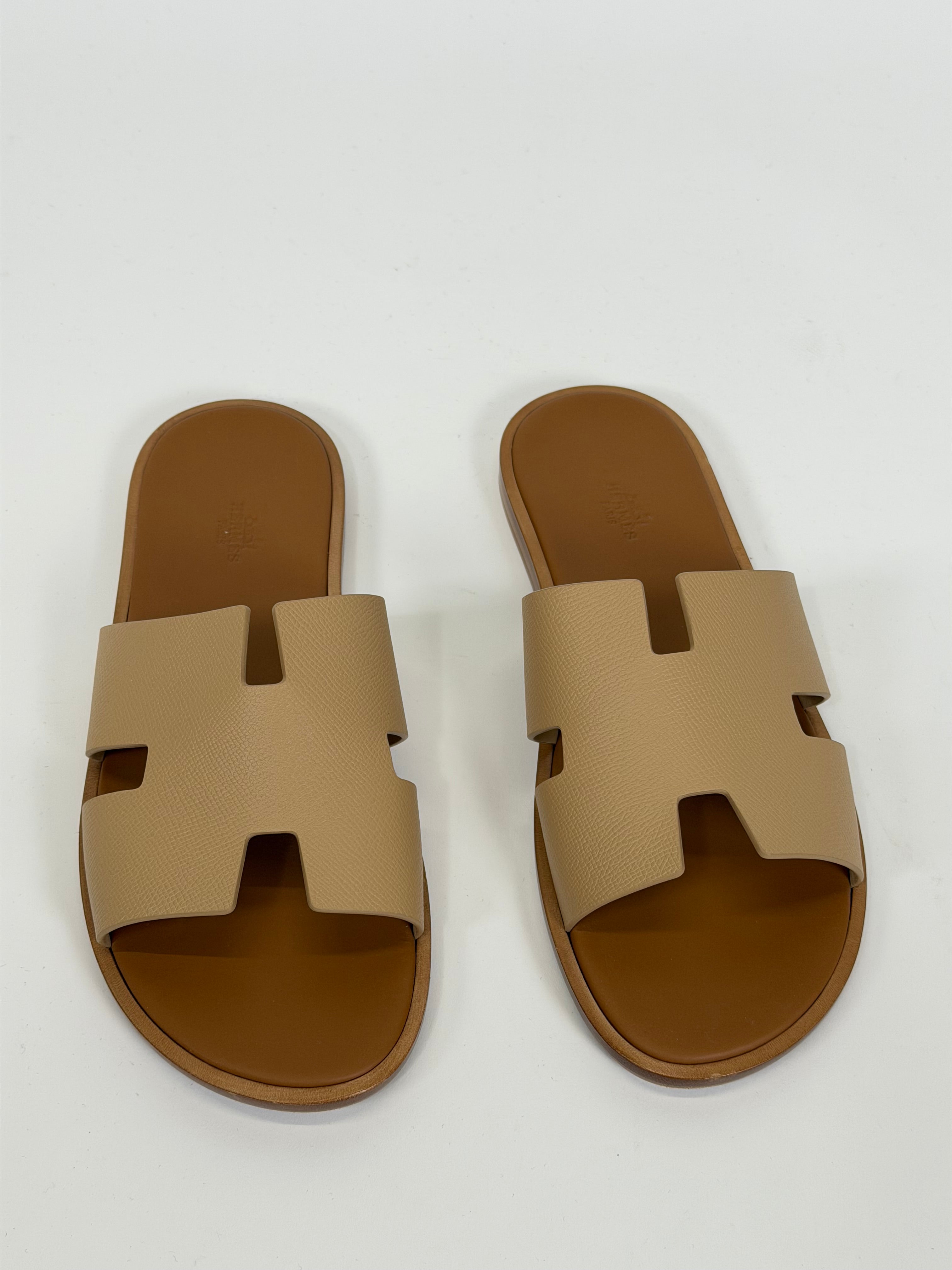 HERMES IZMIR SANDALS BEIGE - UK 10 (Fit 9)