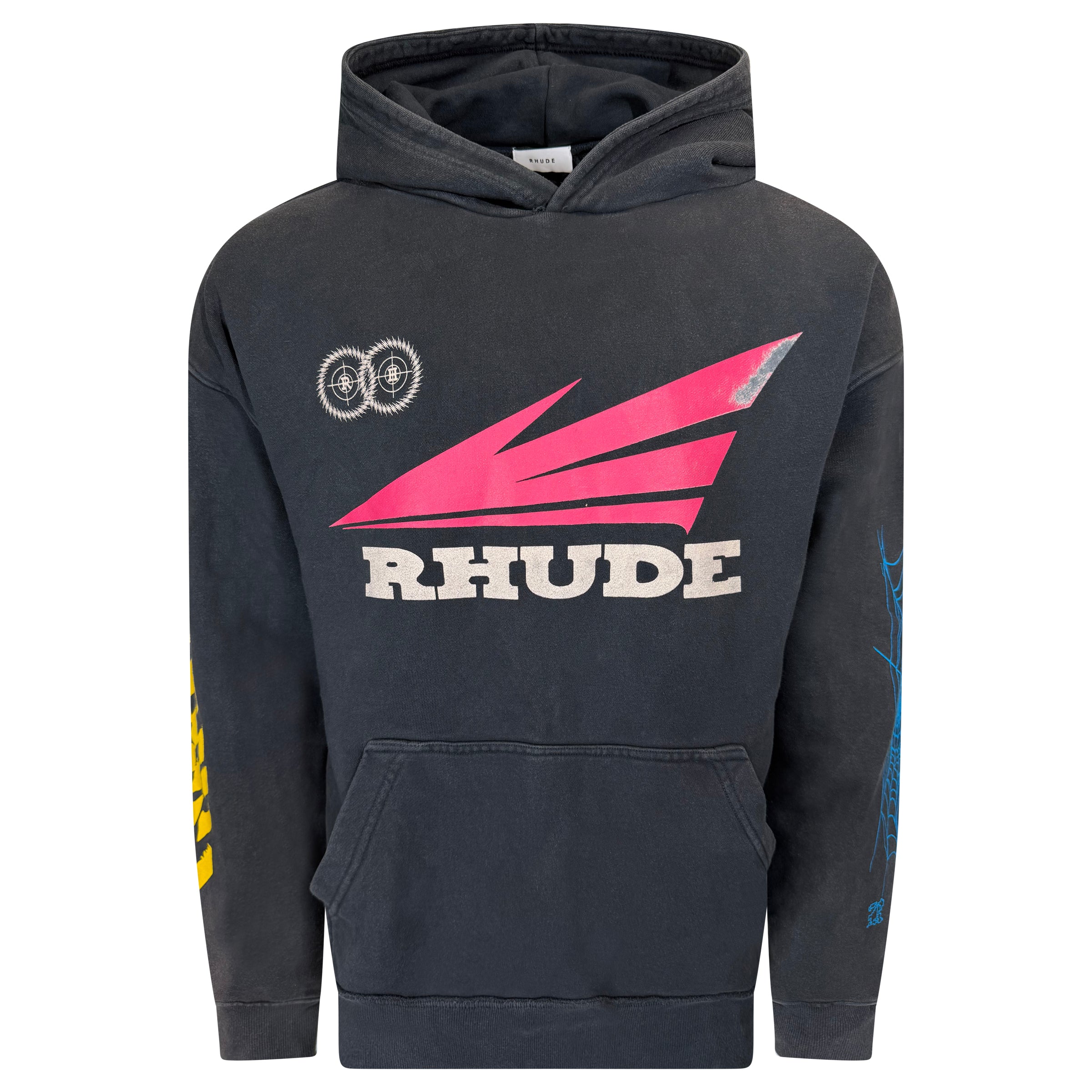RHUDE NAVY LOGO HOODIE - XL (Fits XXL)| PRE OWNED
