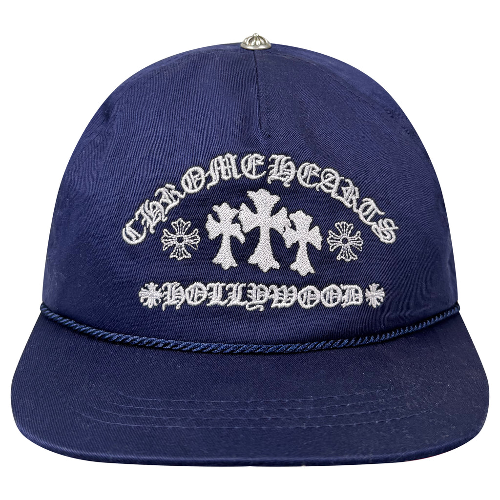 CHROME HEARTS TRIPLE CROSS TRUCKER CAP NAVY