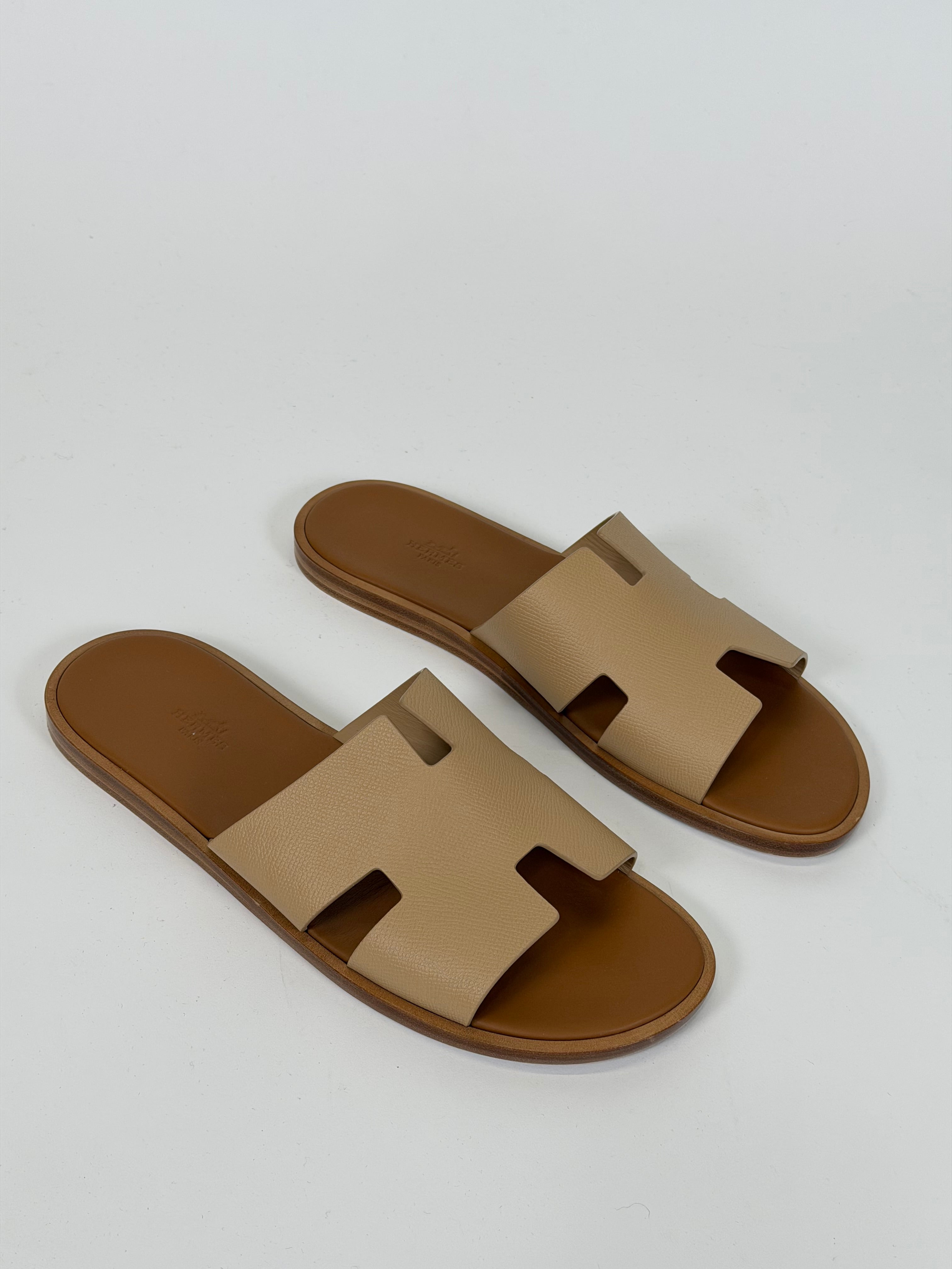 HERMES IZMIR SANDALS BEIGE - UK 10 (Fit 9)
