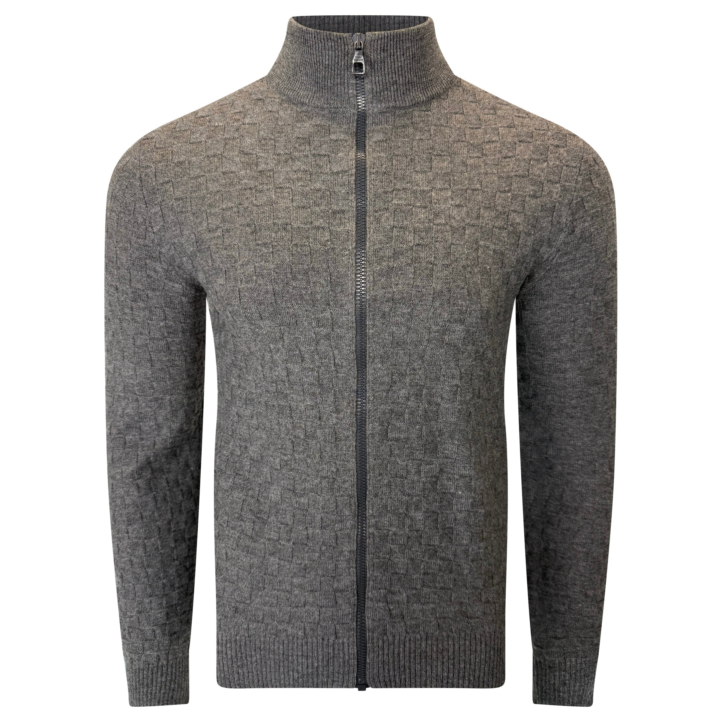 LOUIS VUITTON DAMIER CARDIGAN GREY - XL| PRE OWNED