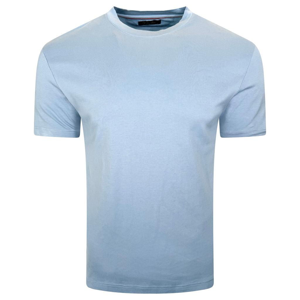 LORO PIANA LIGHT BLUE LOGO T SHIRT - MEDIUM | PRE OWNED