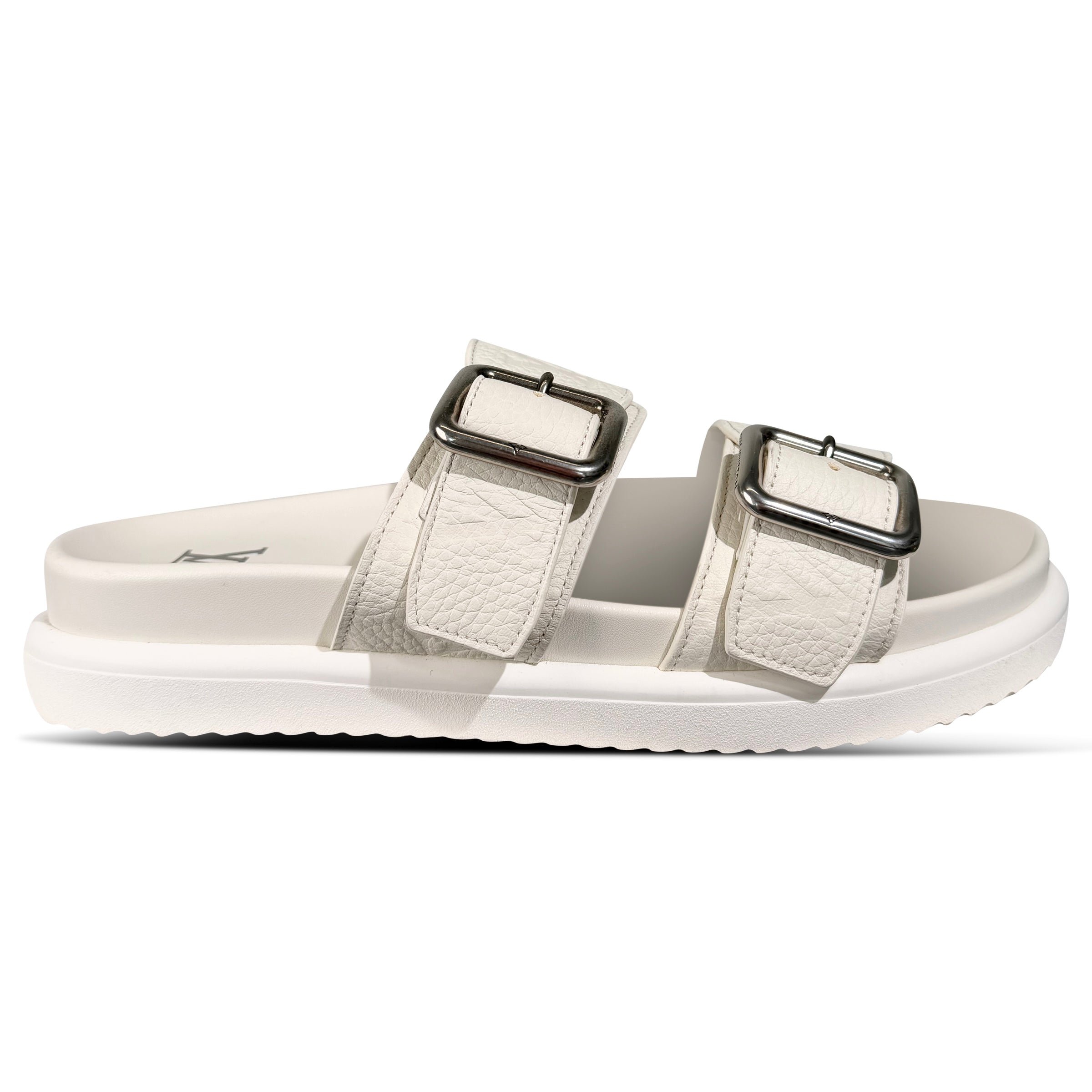 LOUIS VUITTON WHITE VENICE MULES - UK 6 (Fit 7) | PRE OWNED