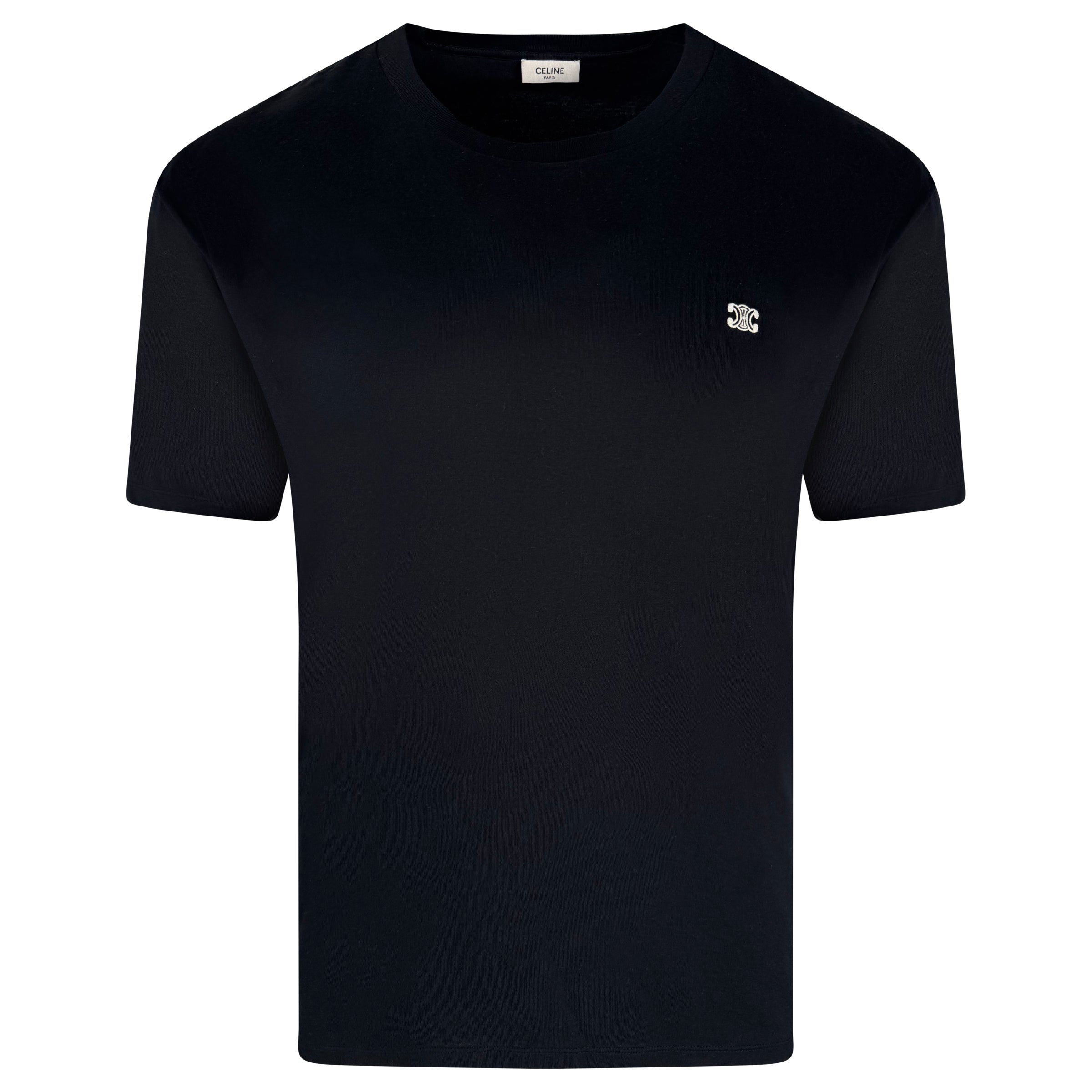 CELINE BLACK LOGO T SHRT - LARGE