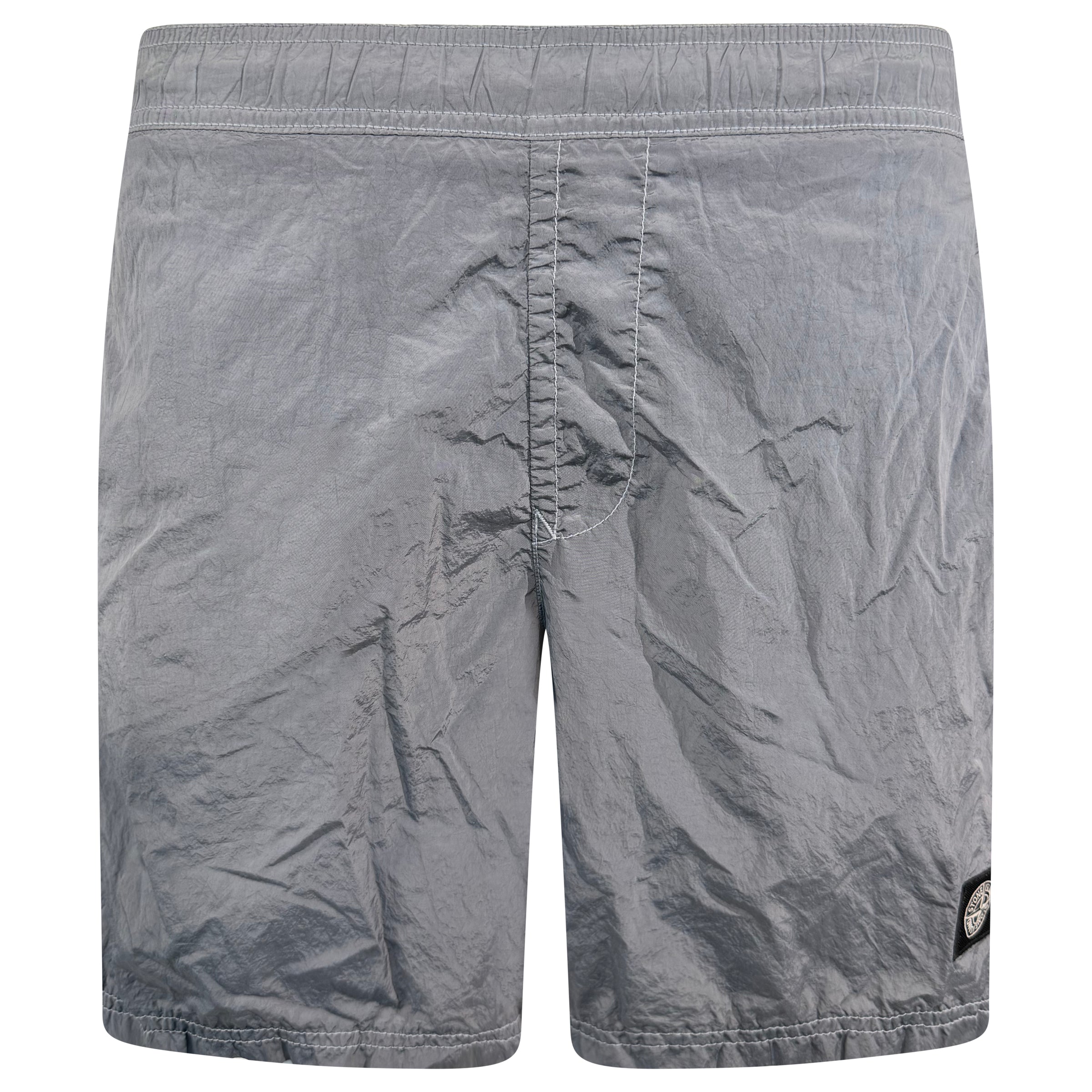 STONE ISLAND GREY METAL NYLON SWIM SHORTS - MEDIUM| PRE OWNED