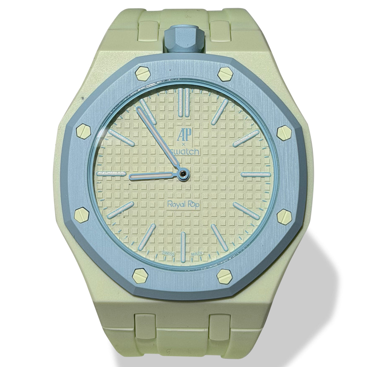 SWATCH X AUDEMARS PIGUET BIOCERAMIC ROYAL POP "BLUE ACHT" WATCH | NEW