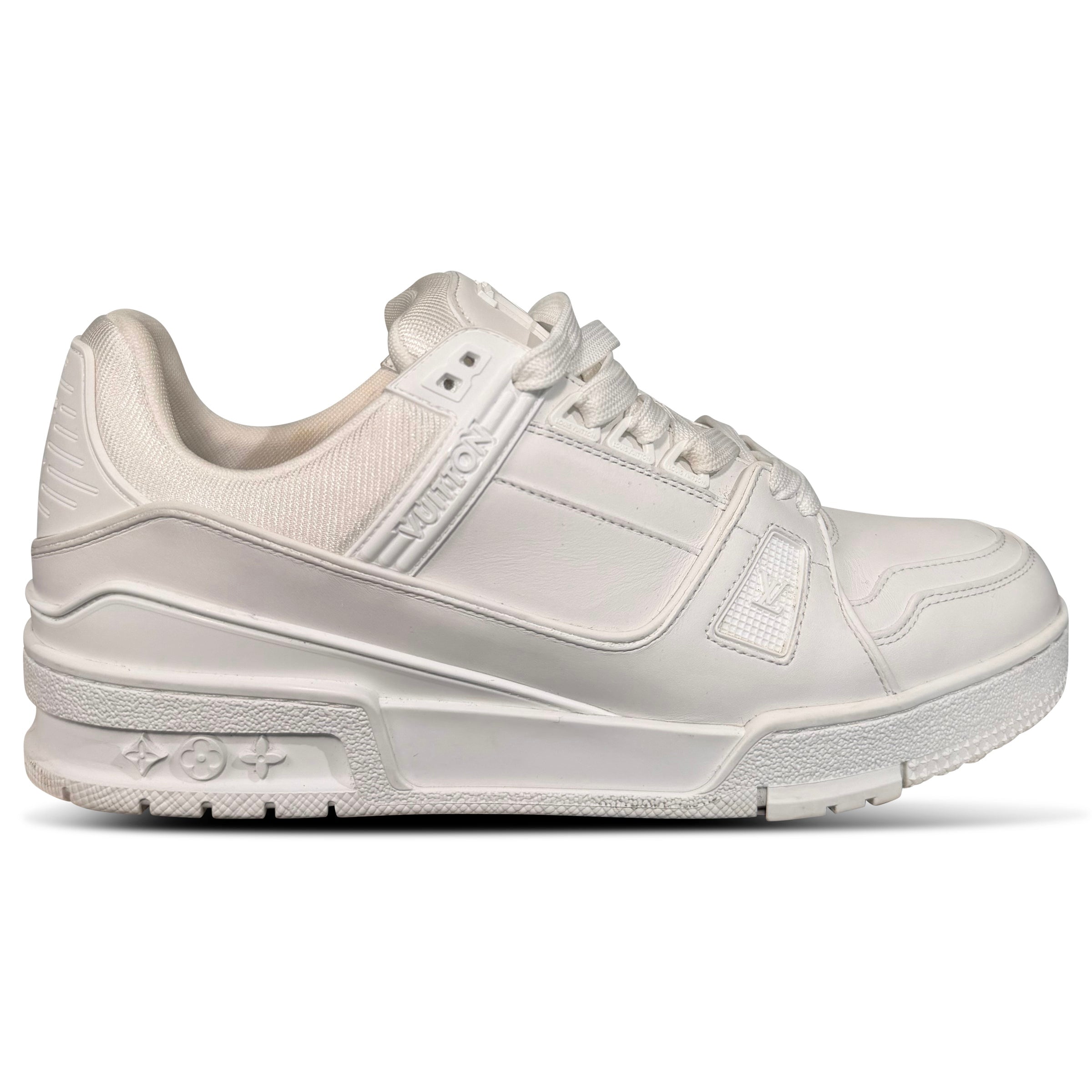 LOUIS VUITTON WHITE LV SNEAKER - UK 6 (Fit 7) | PRE OWNED
