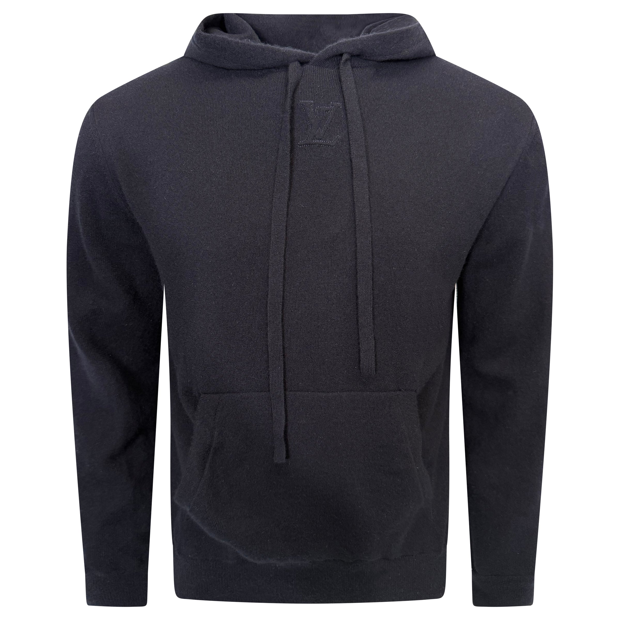 LOUIS VUITTON NAVY LVSE LV EMBOSSED HOODIE NAVY - MEDIUM | PRE OWNED